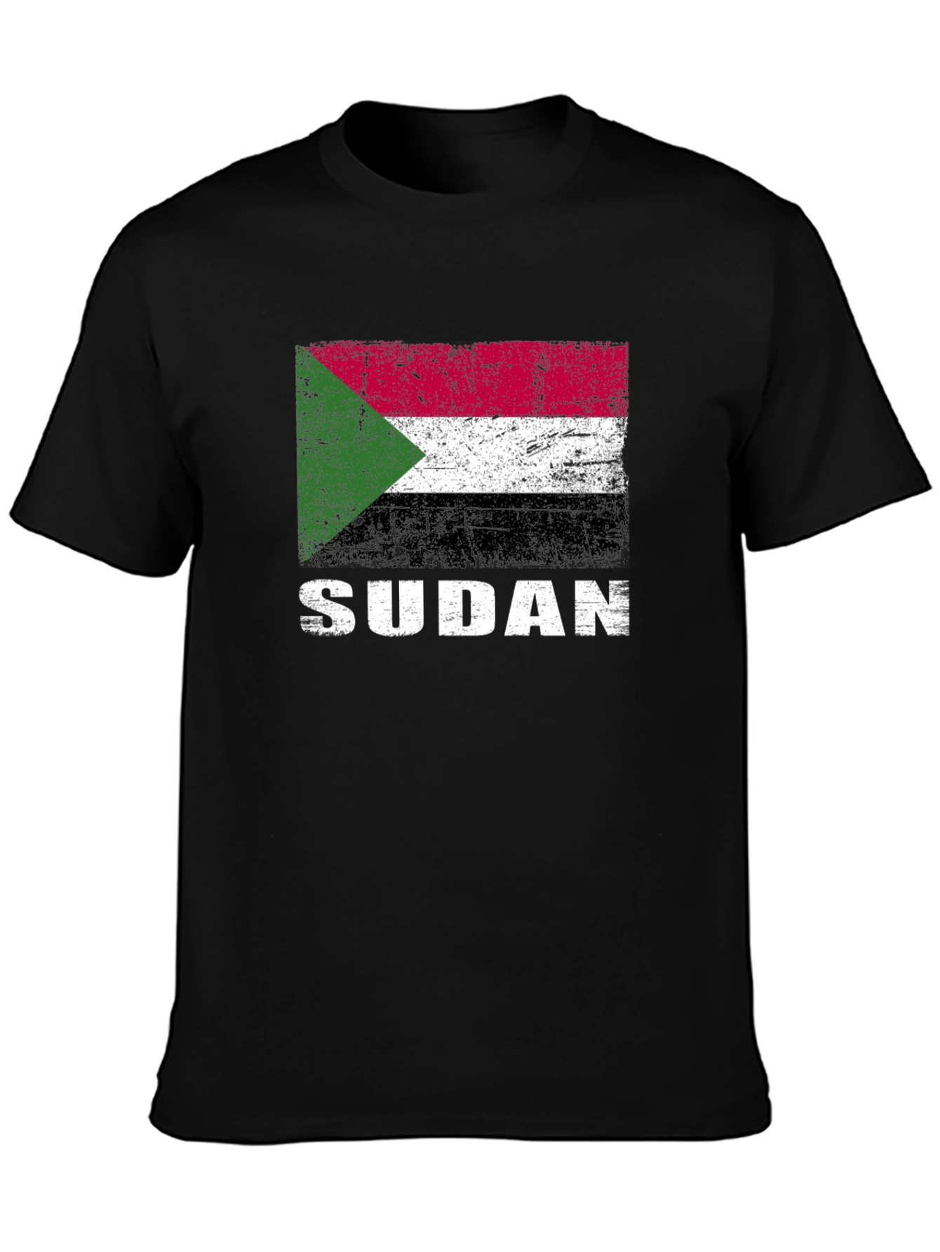 Sudan Flag T-Shirt - Distressed Graphic Tee