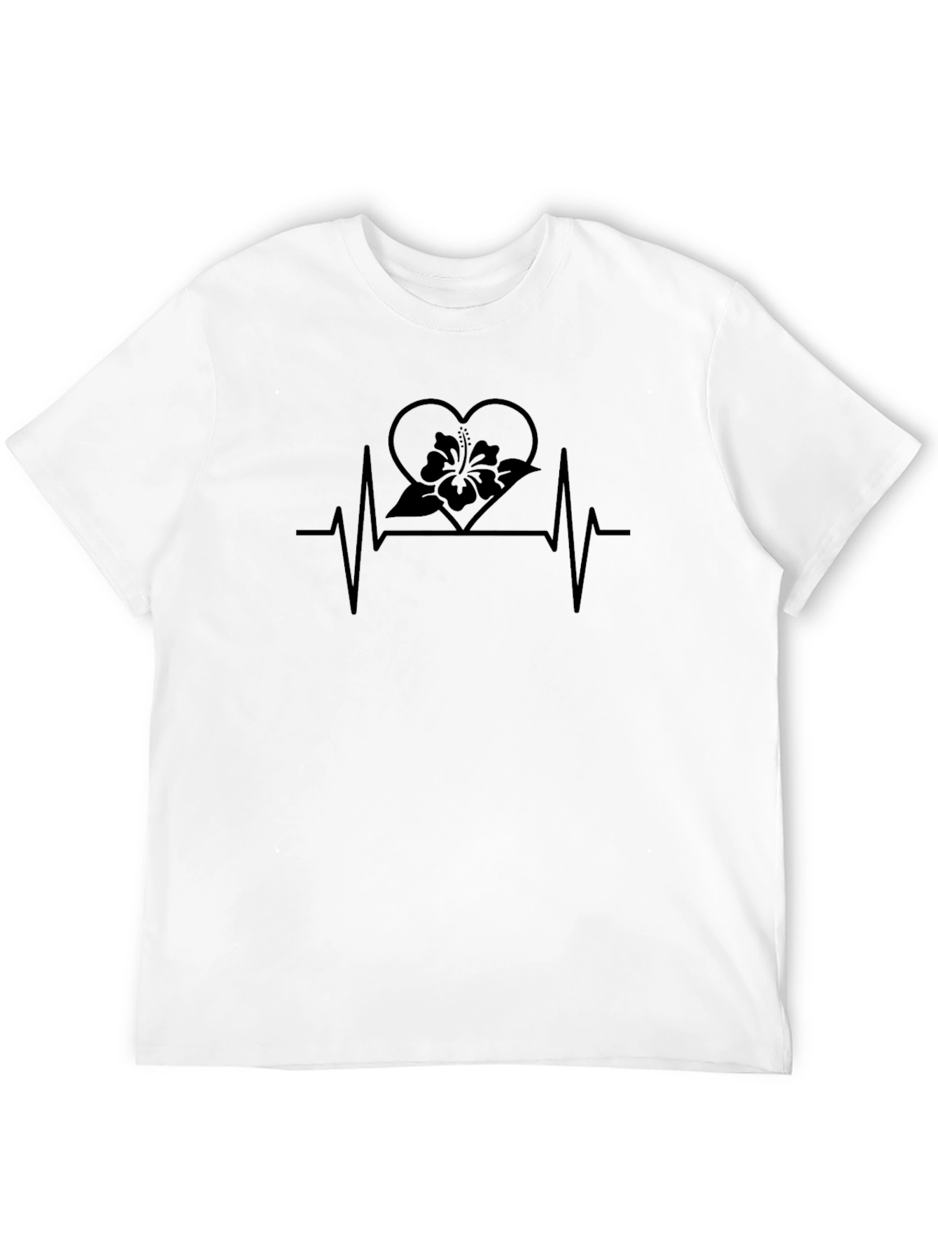 Hibiscus Heartbeat Black T-Shirt