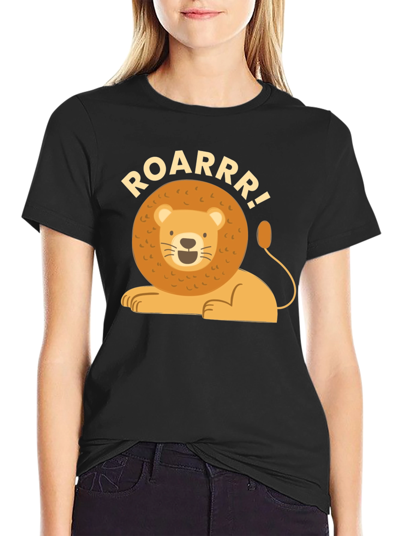 Lion Roar Graphic T-Shirt - Mens Black Tee