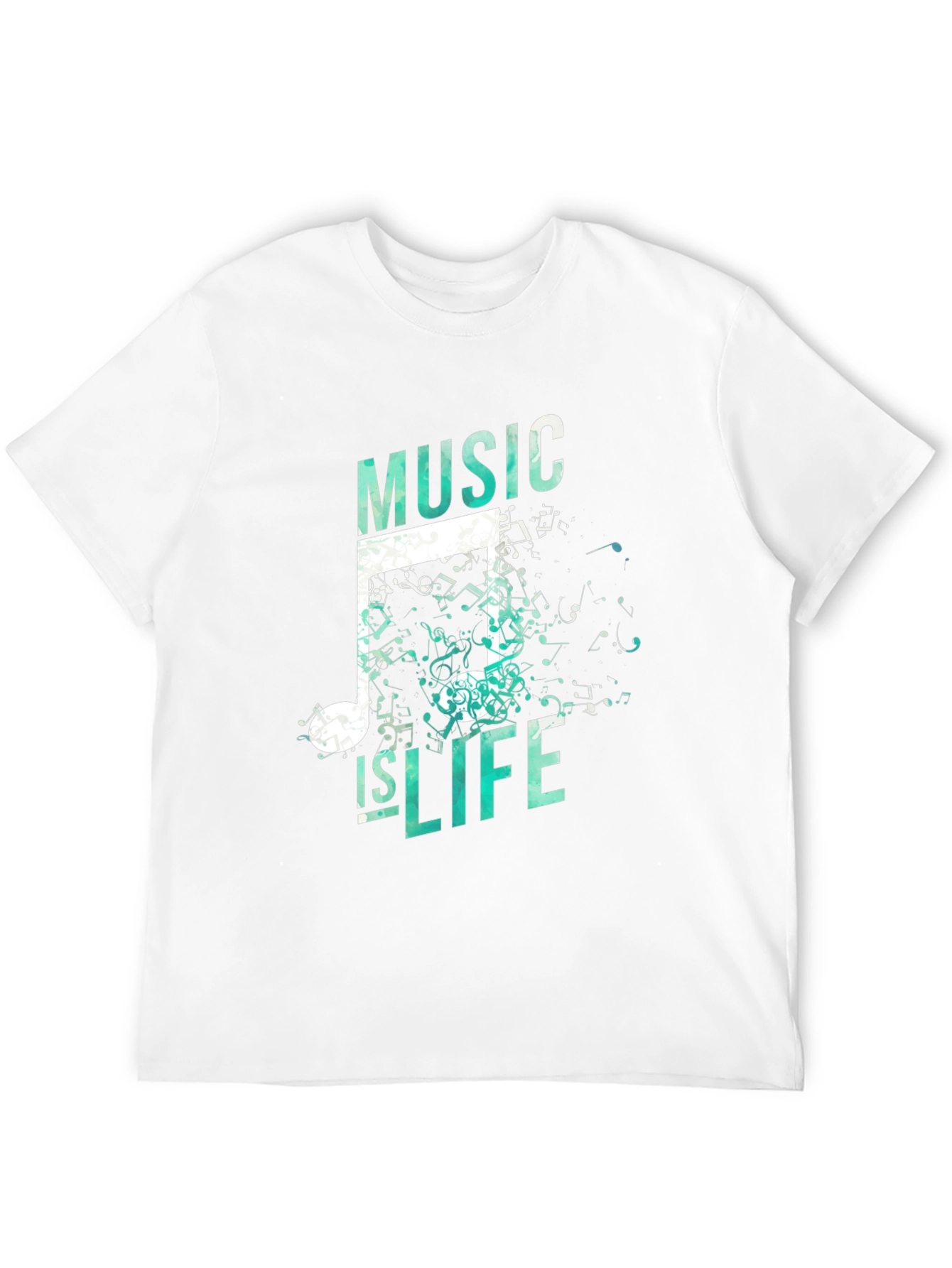Music is Life Graphic Tee - Mens Black T-Shirt