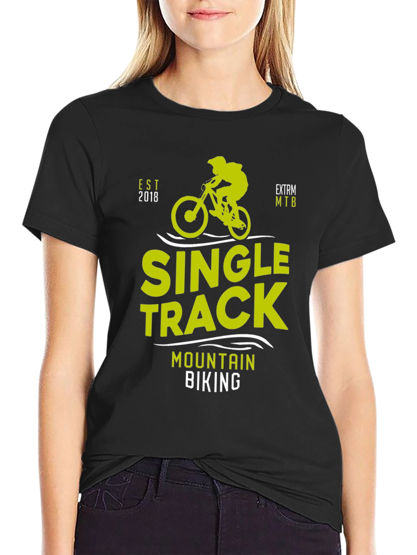Single Track Mountain Biking Graphic Tee