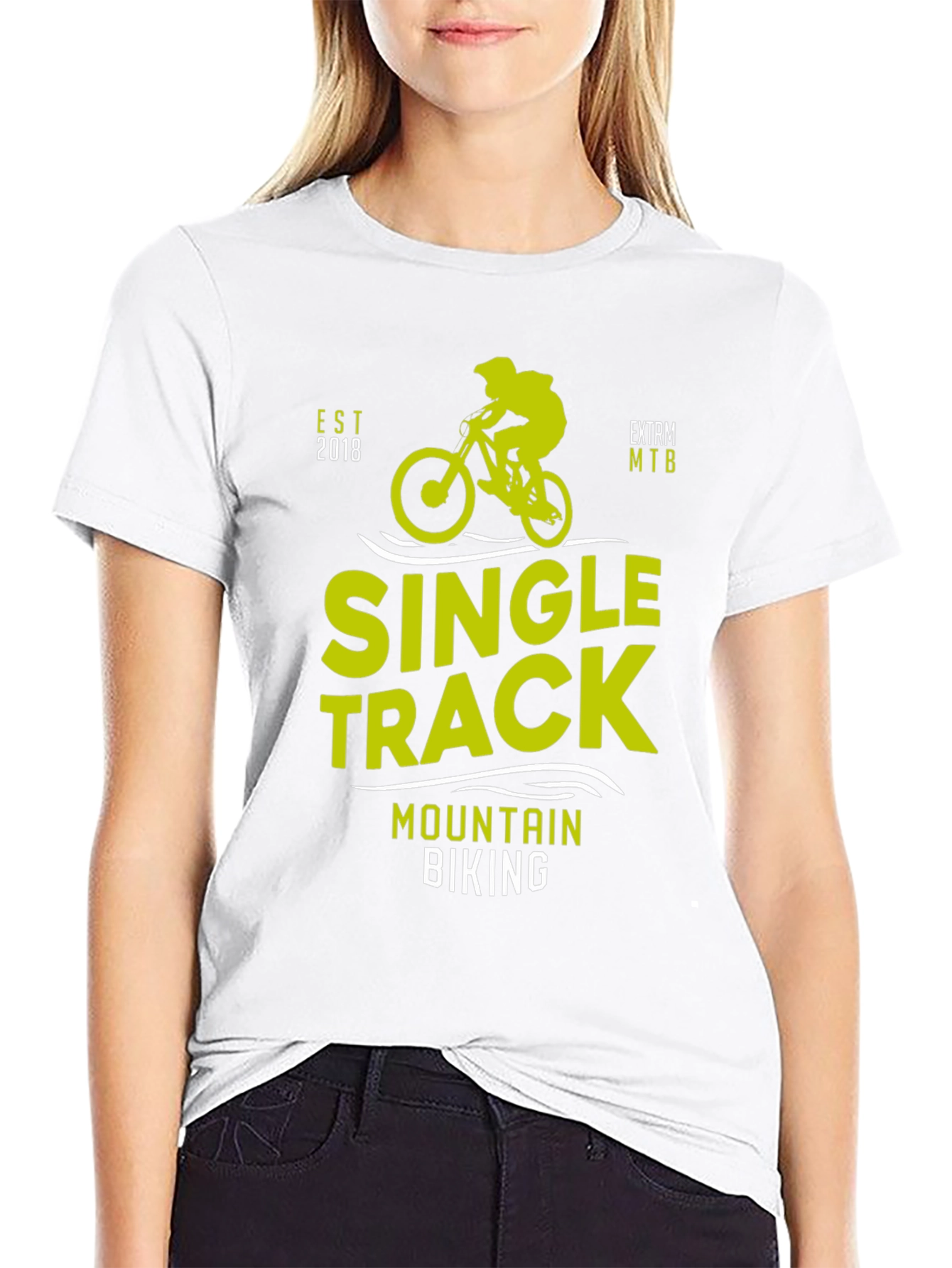 Single Track Mountain Biking Graphic Tee