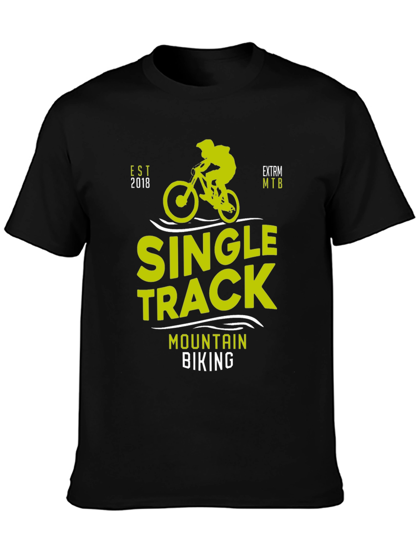 Single Track Mountain Biking Graphic Tee