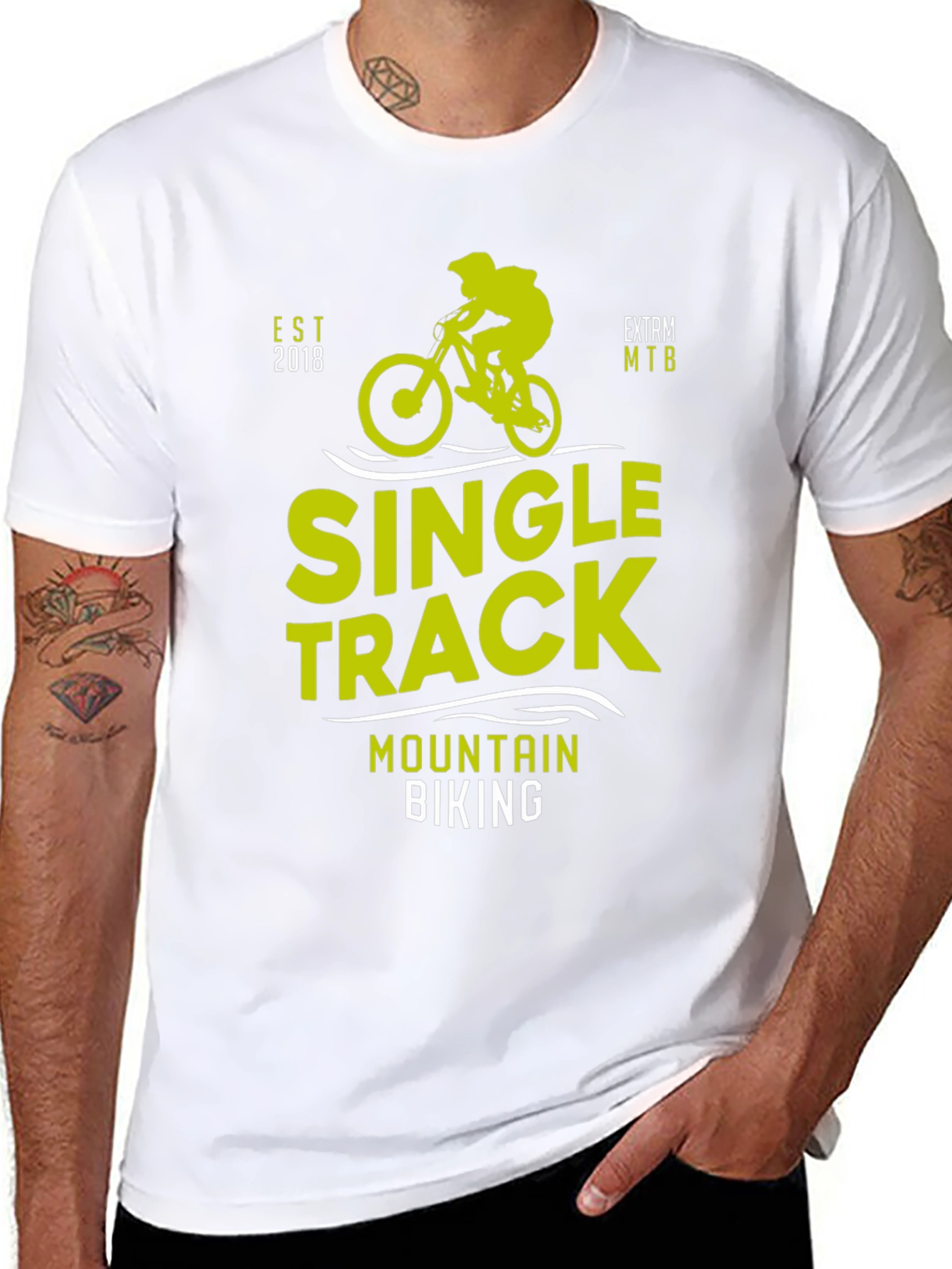 Single Track Mountain Biking Graphic Tee