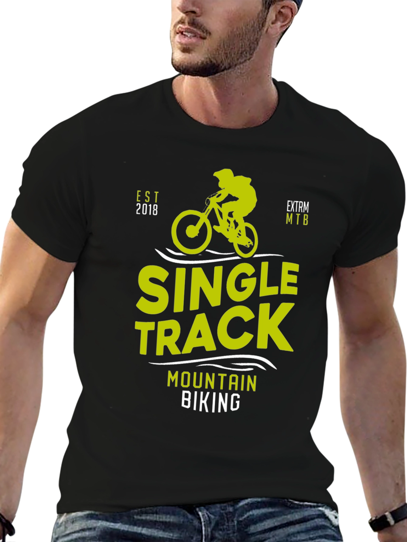 Single Track Mountain Biking Graphic Tee