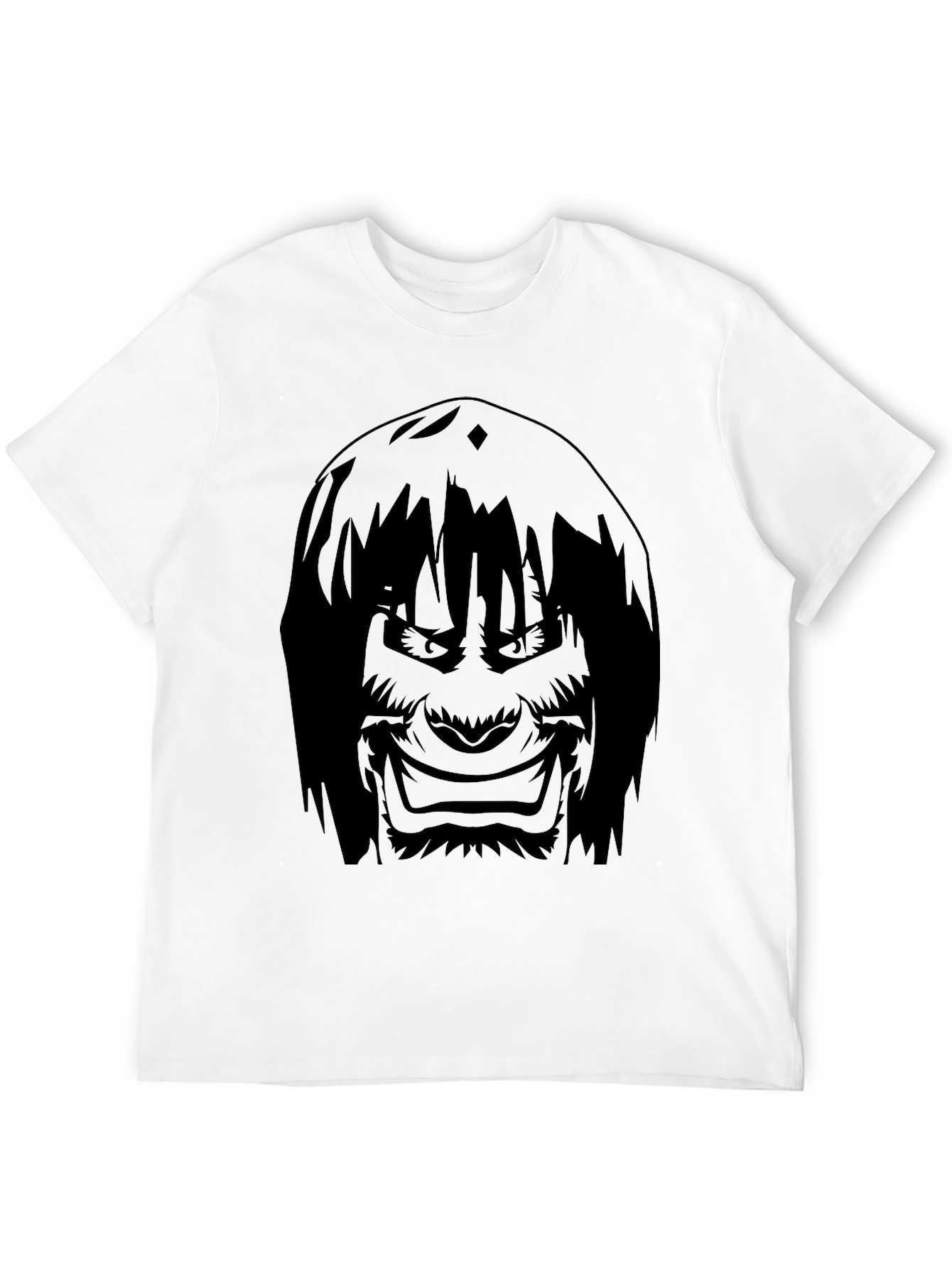 Mens Graphic Tee - Anime Character Print - Black