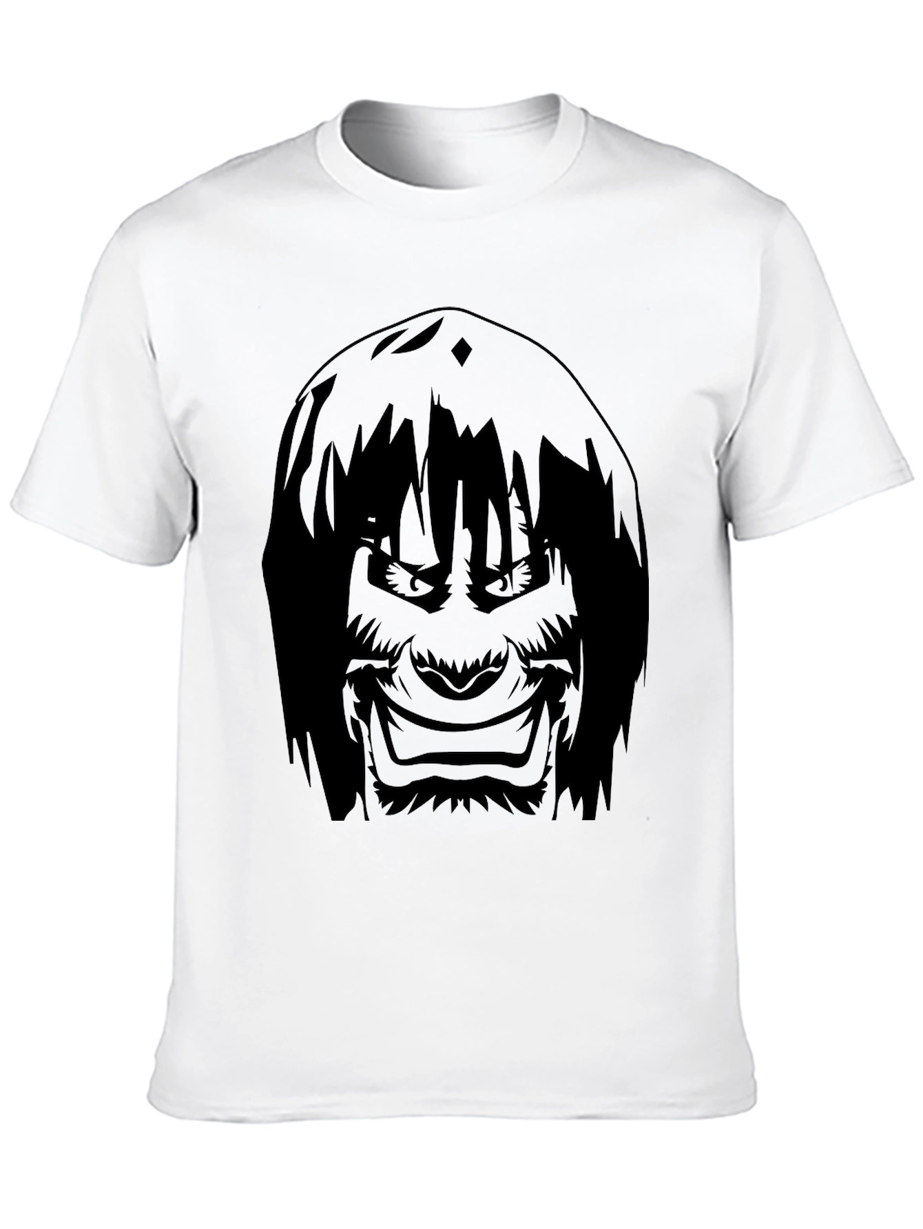 Mens Graphic Tee - Anime Character Print - Black