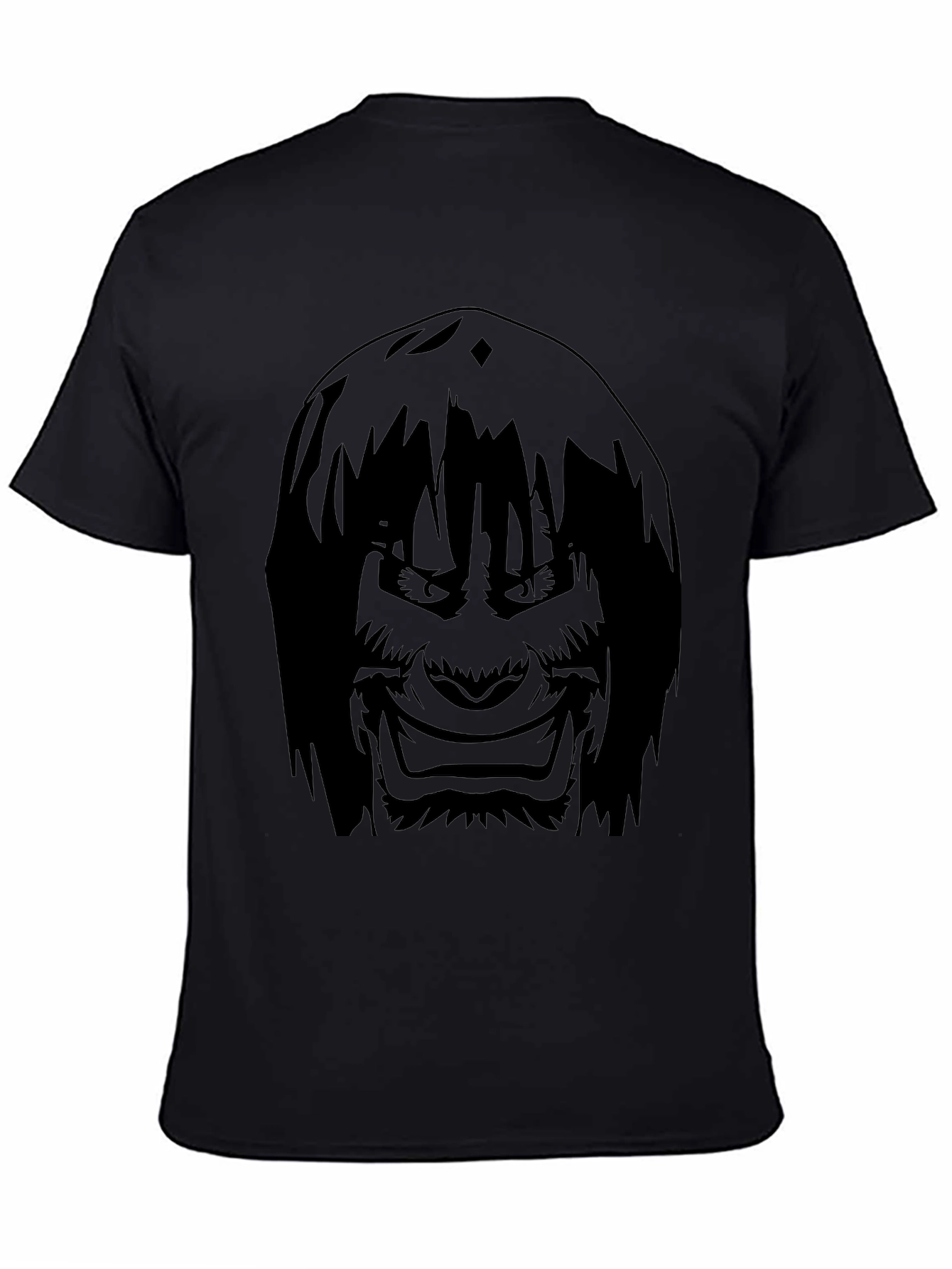 Mens Graphic Tee - Anime Character Print - Black