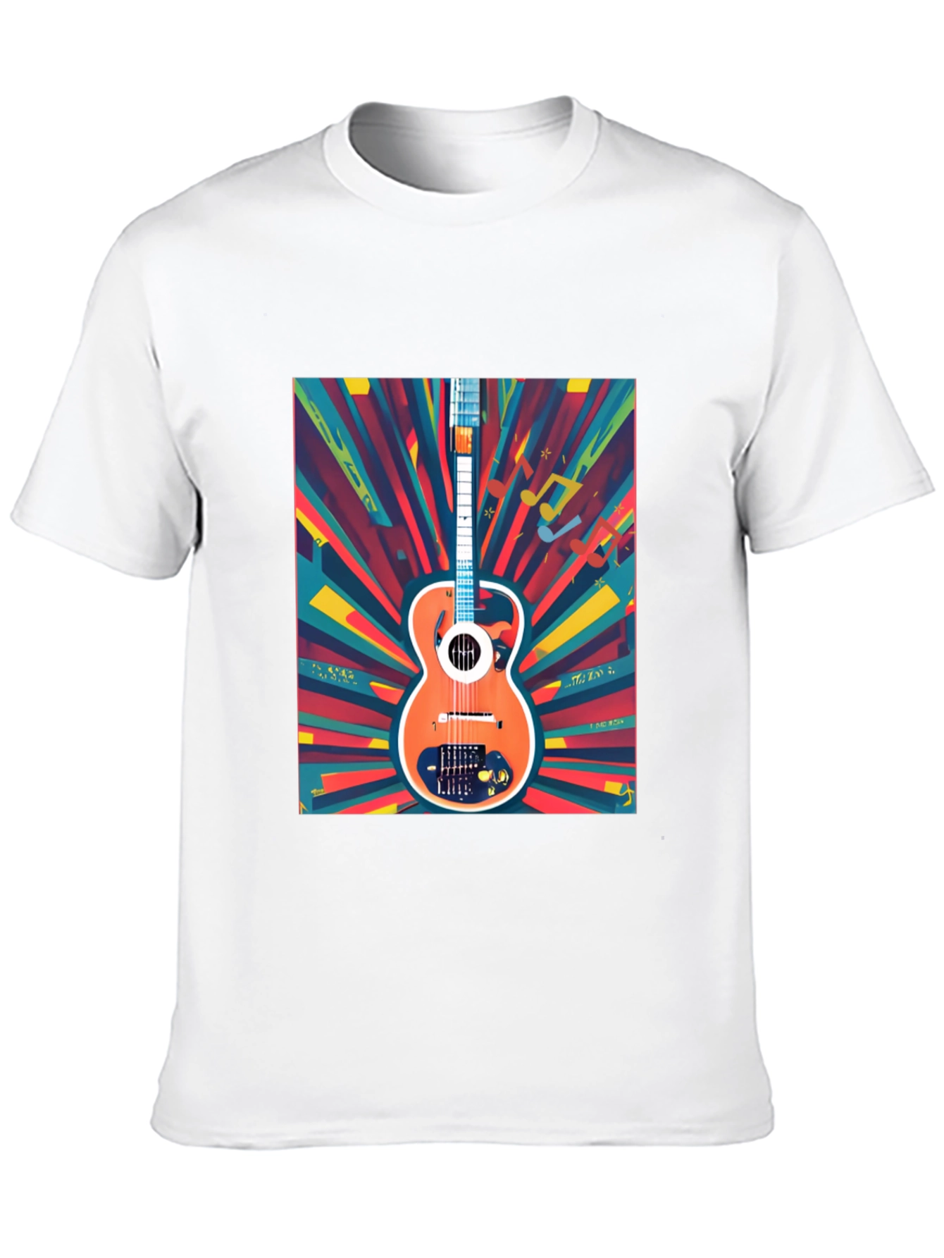 Retro Guitar Graphic Tee - Stylish Music Lover T-Shirt