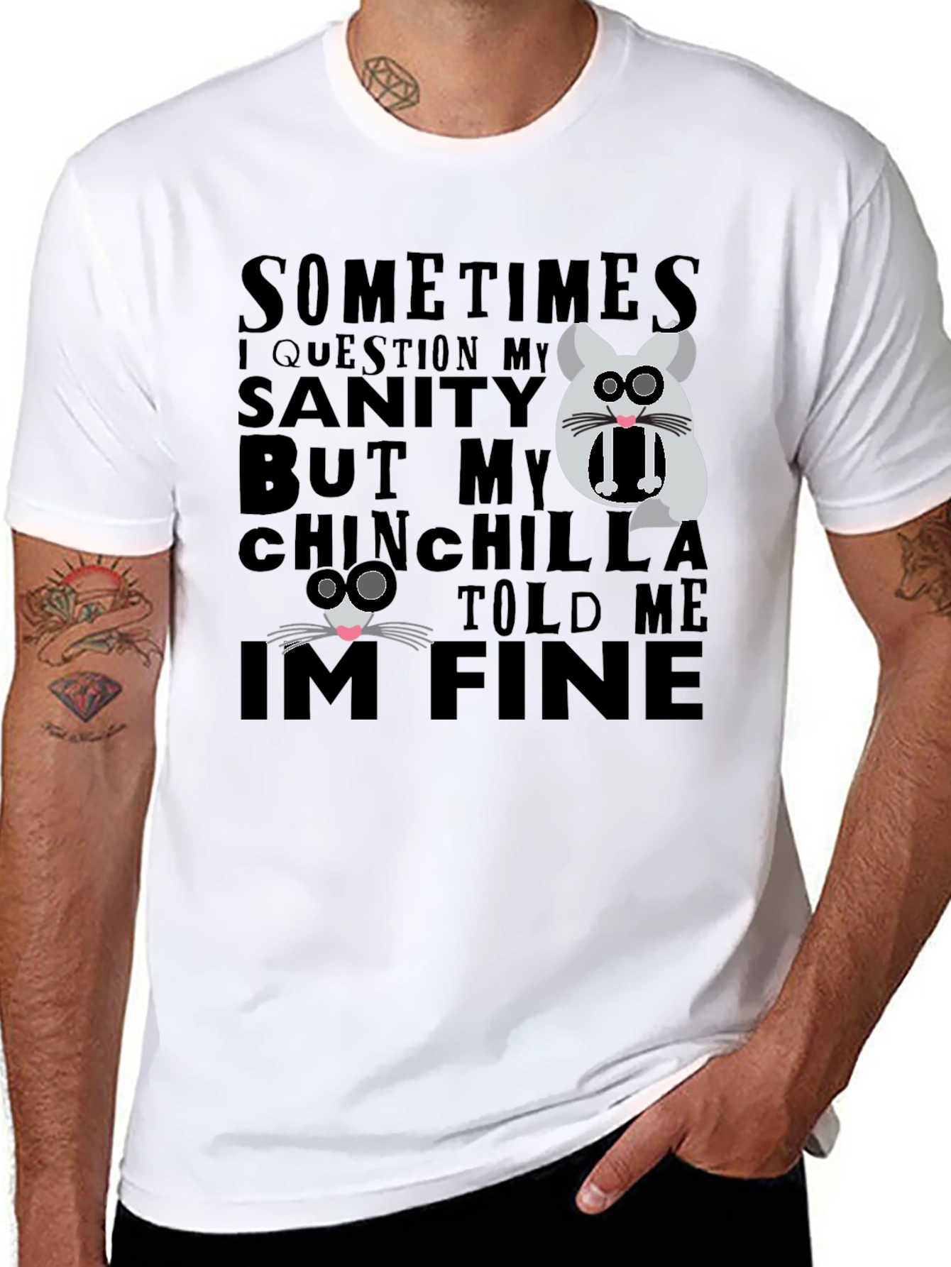 Funny Chinchilla T-Shirt - Sanity Check Tee