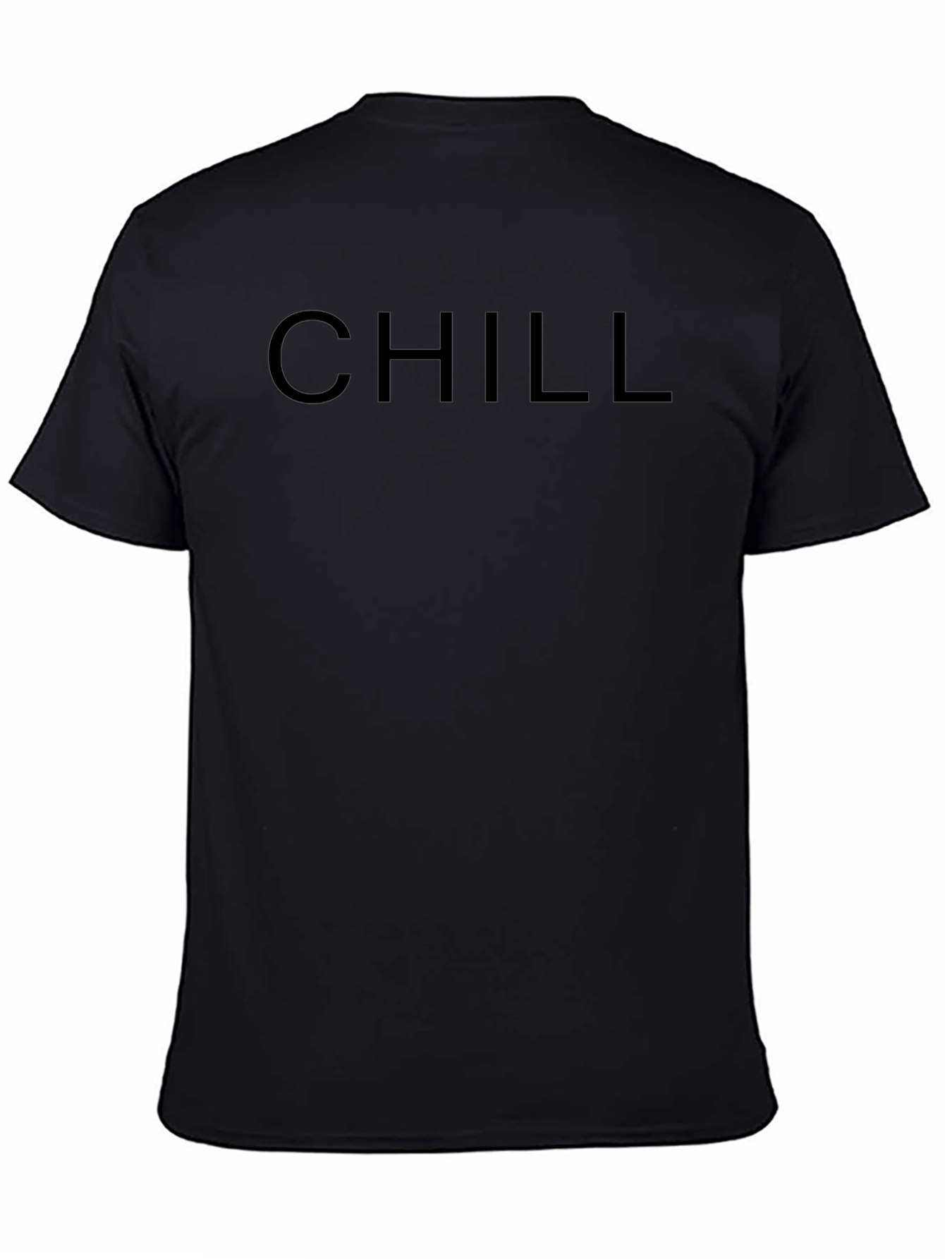 Chill Black Crew Neck T-Shirt - Relaxed Comfort