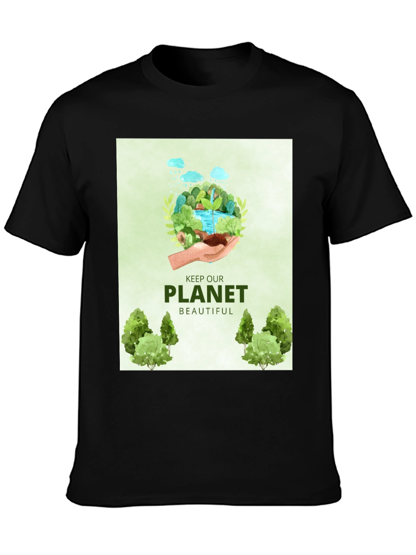 Eco-Friendly Graphic T-Shirt - Keep Our Planet Beautiful