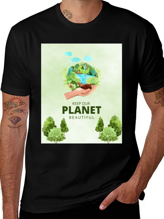 Eco-Friendly Graphic T-Shirt - Keep Our Planet Beautiful