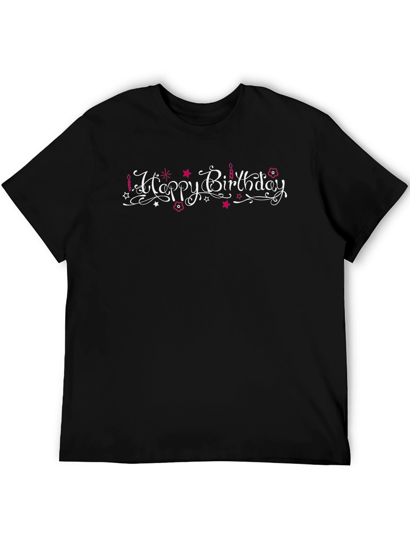 Happy Birthday Graphic Tee Black
