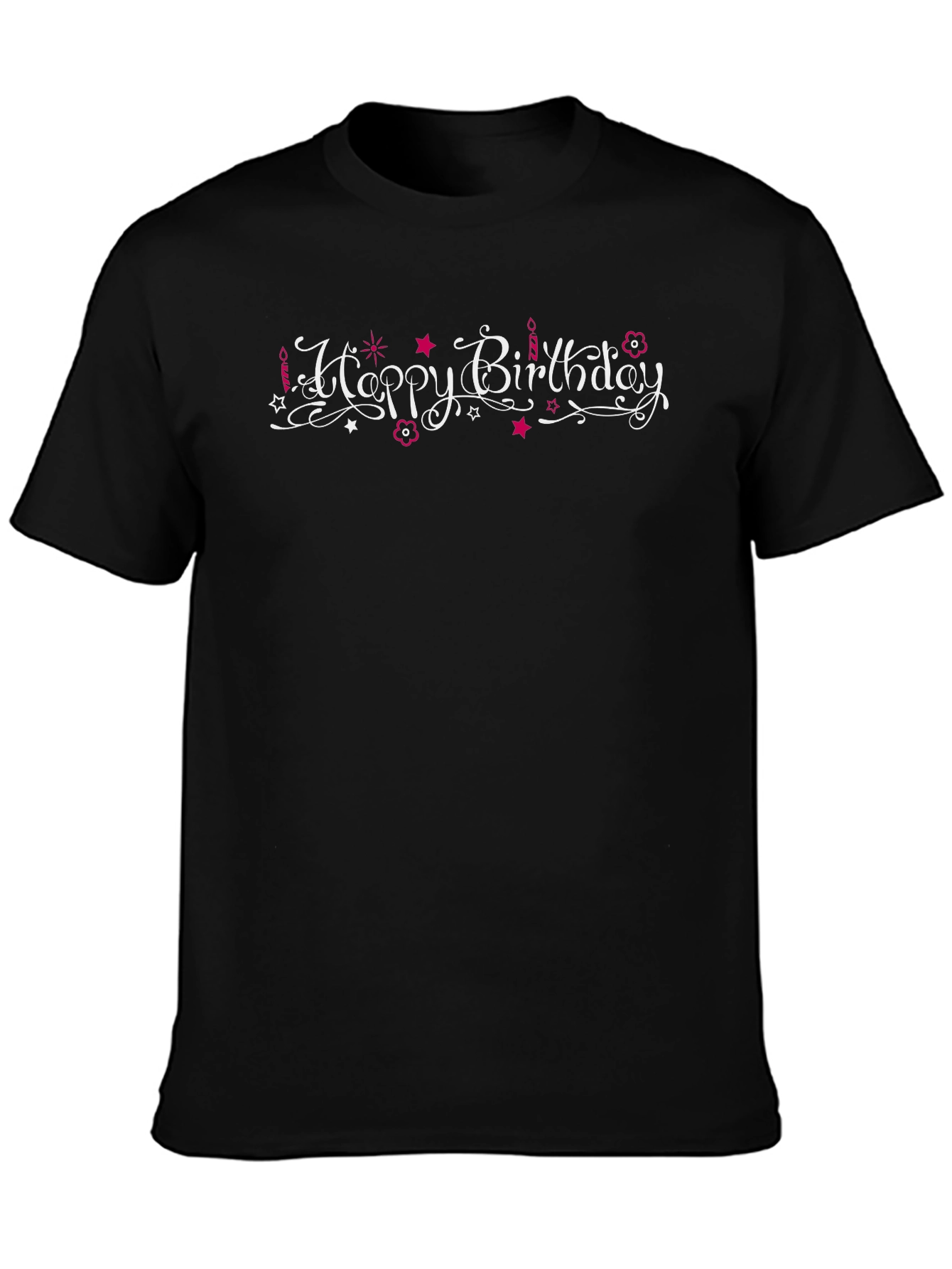 Happy Birthday Graphic Tee Black