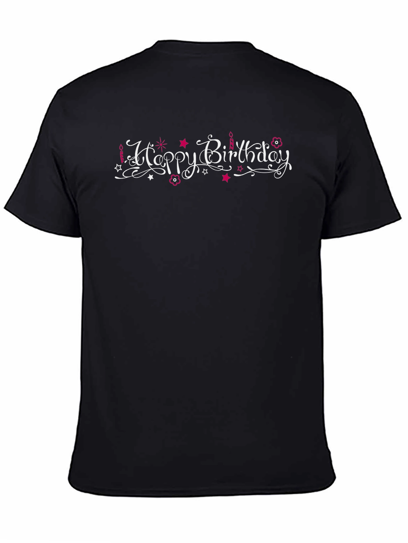 Happy Birthday Graphic Tee Black