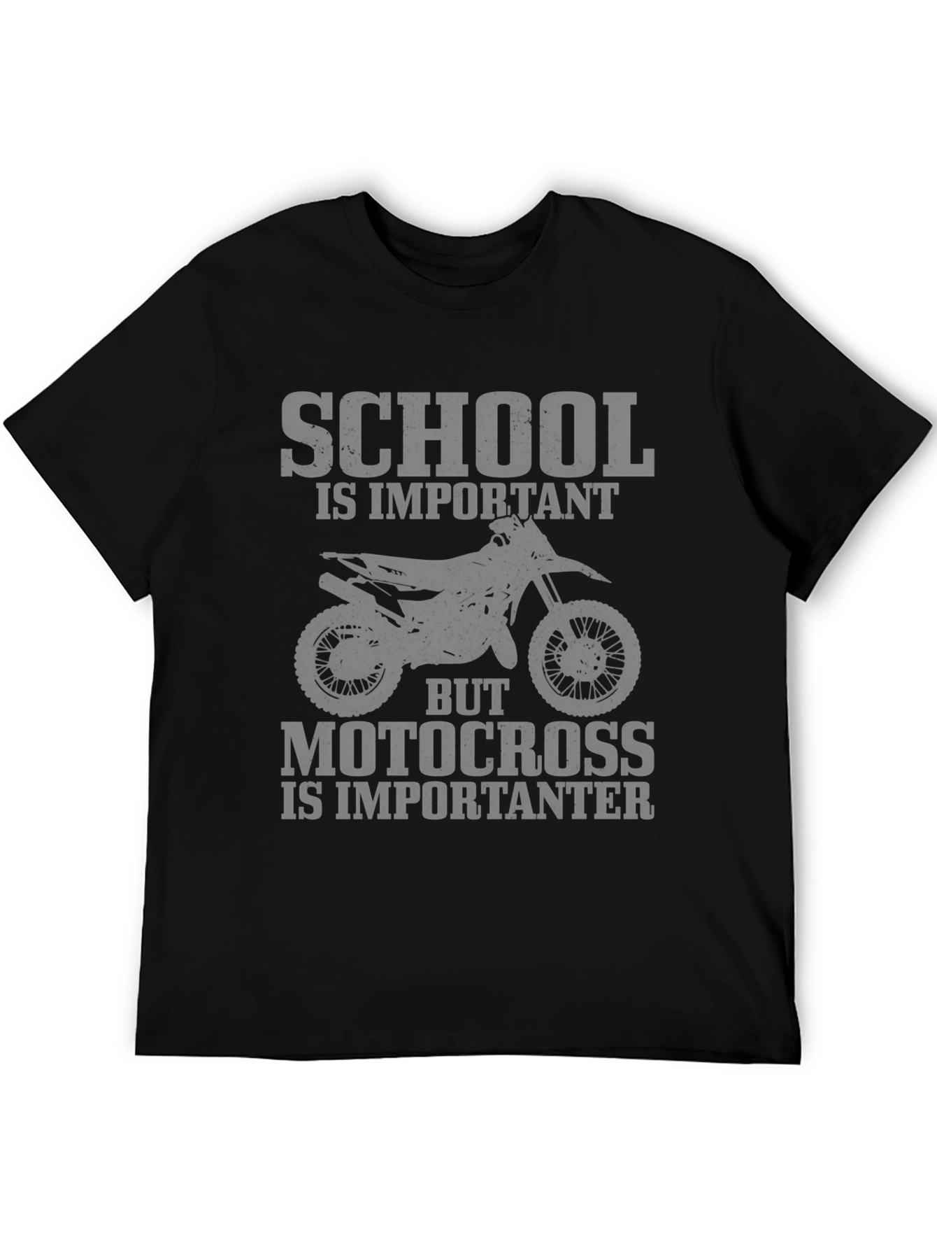 Motocross Is Importanter Graphic Tee - Black