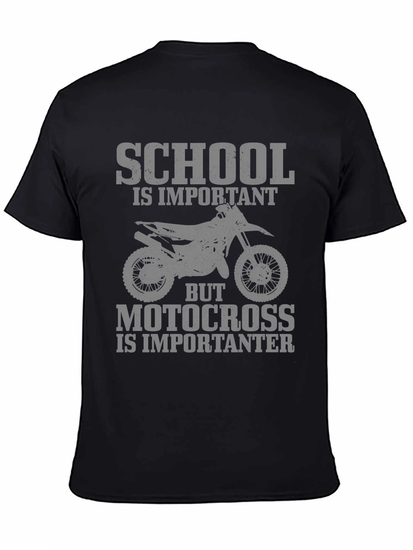 Motocross Is Importanter Graphic Tee - Black