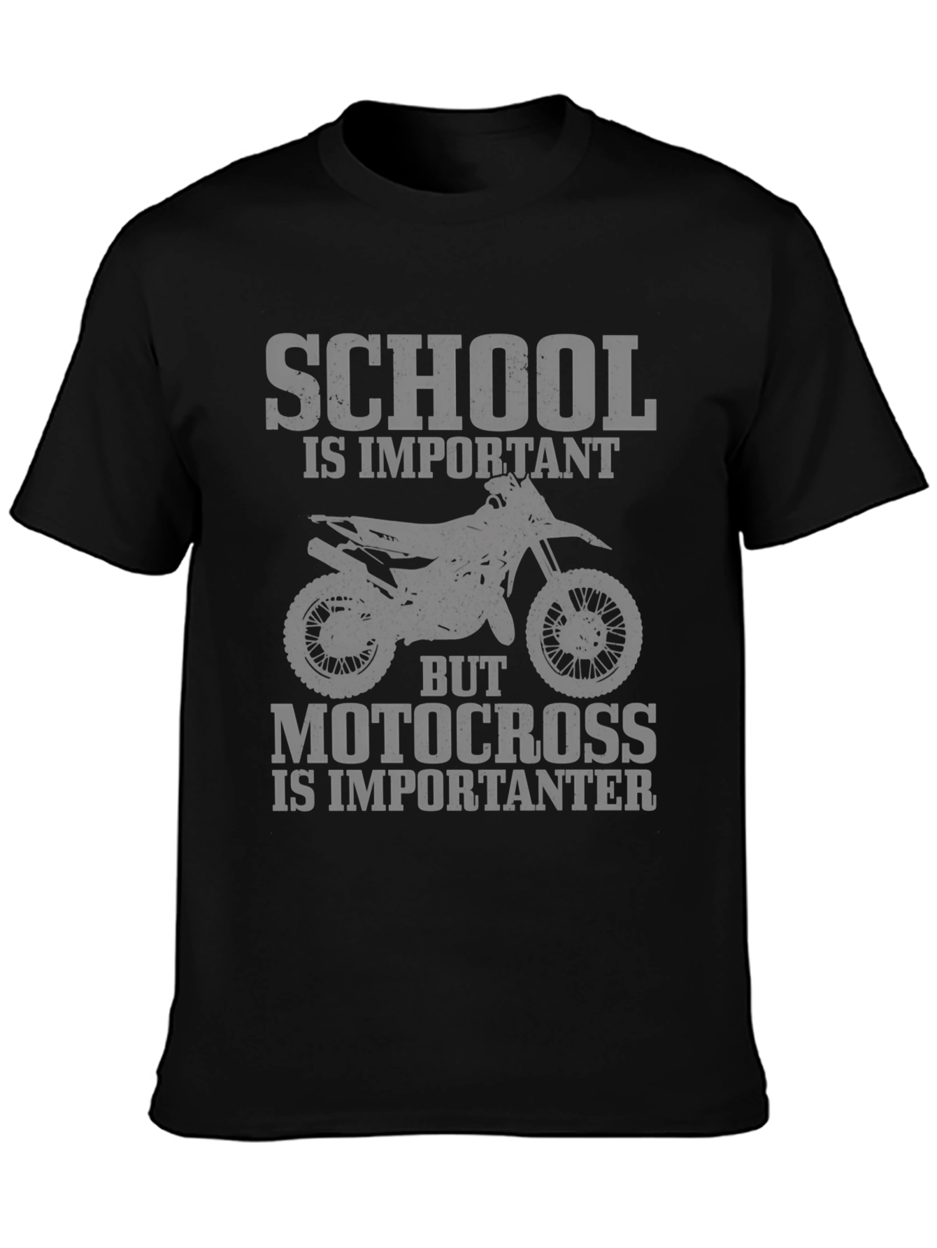 Motocross Is Importanter Graphic Tee - Black