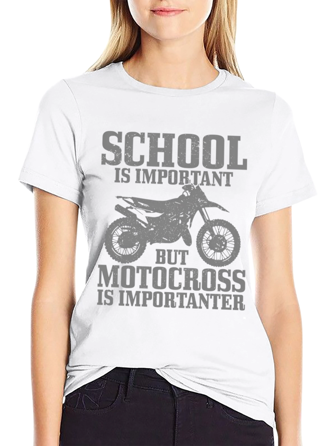 Motocross Is Importanter Graphic Tee - Black
