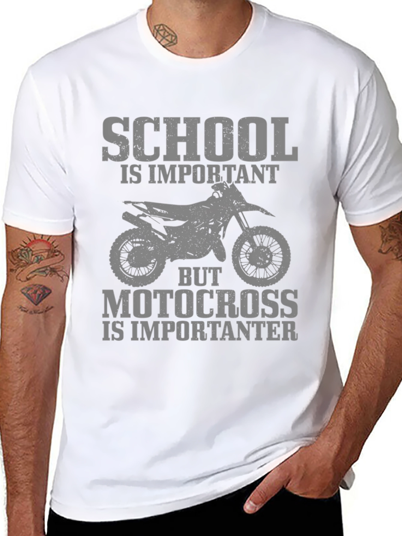 Motocross Is Importanter Graphic Tee - Black