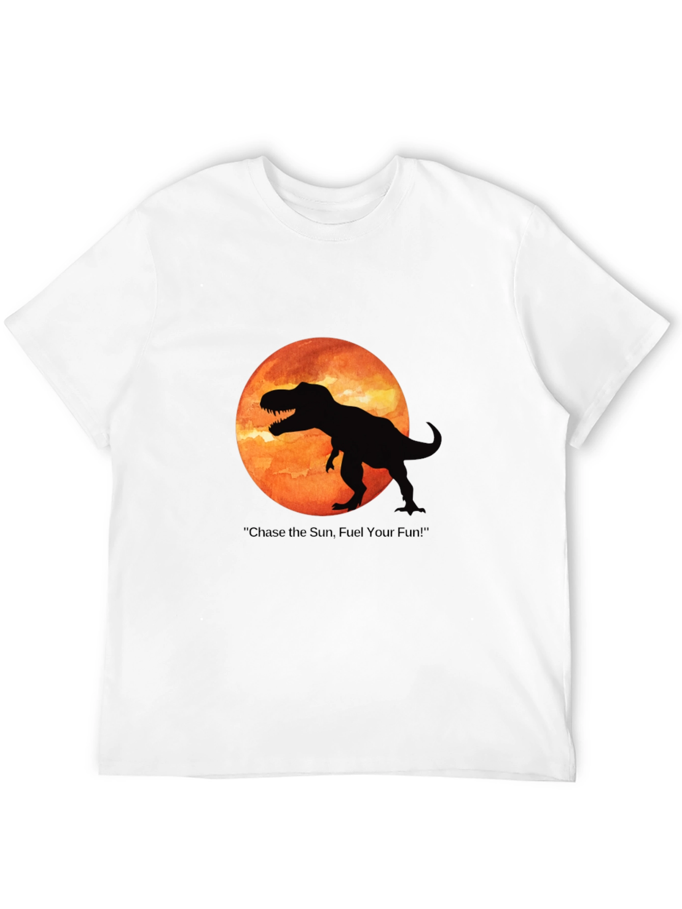 T-Rex Silhouette Graphic Black Cotton Tee