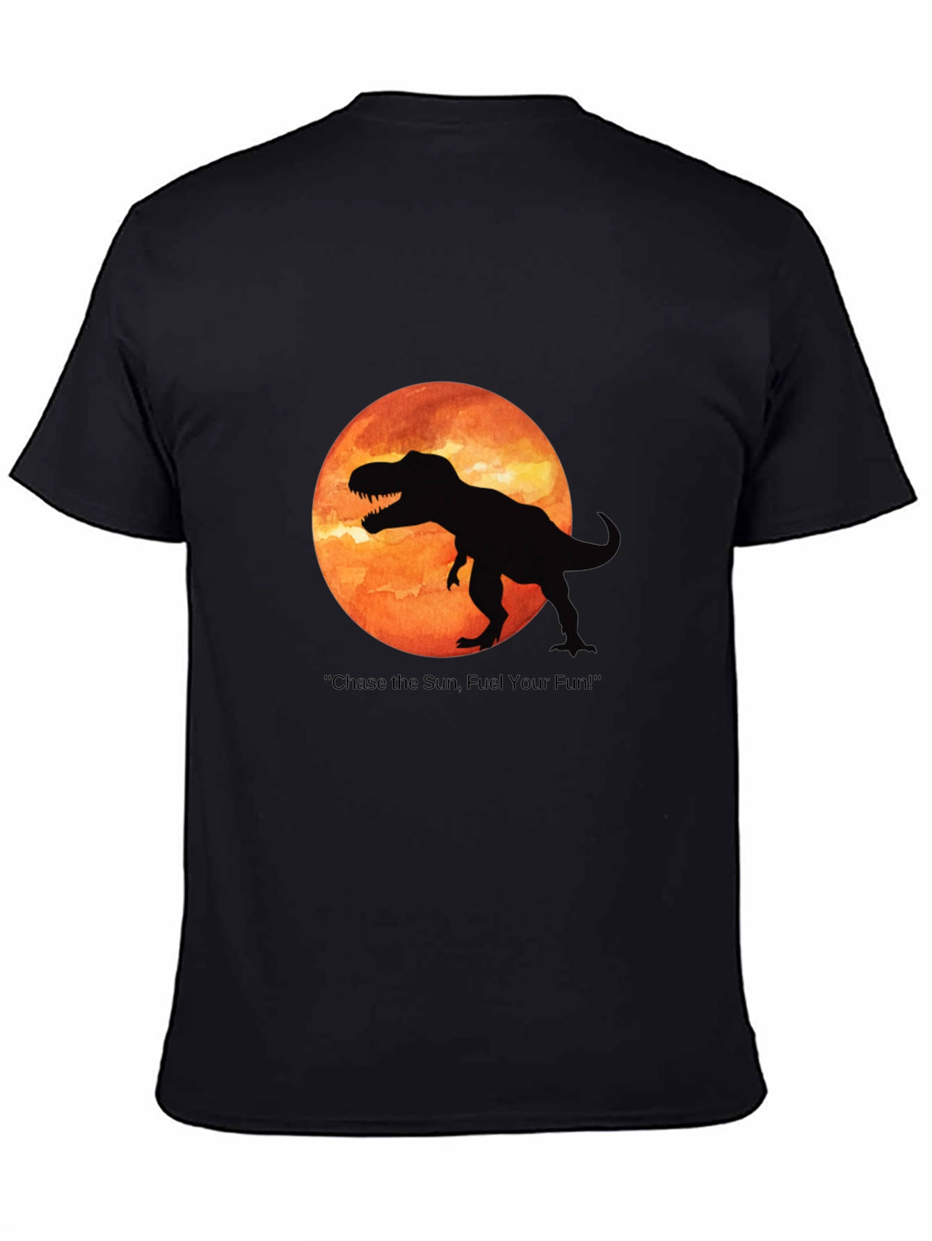 T-Rex Silhouette Graphic Black Cotton Tee