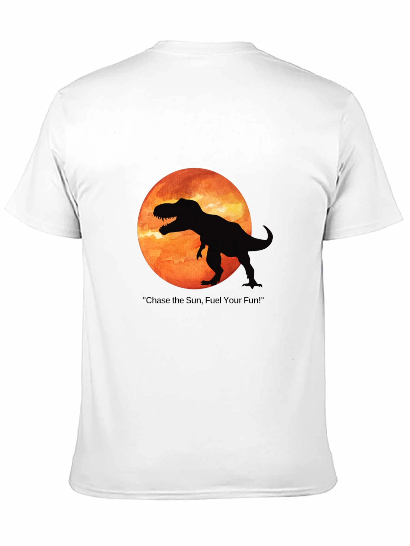 T-Rex Silhouette Graphic Black Cotton Tee