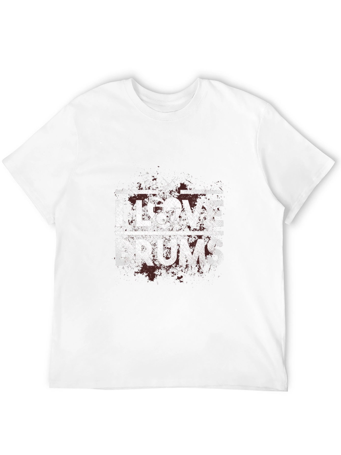 I Love Drums Graphic Tee - Black Cotton T-Shirt