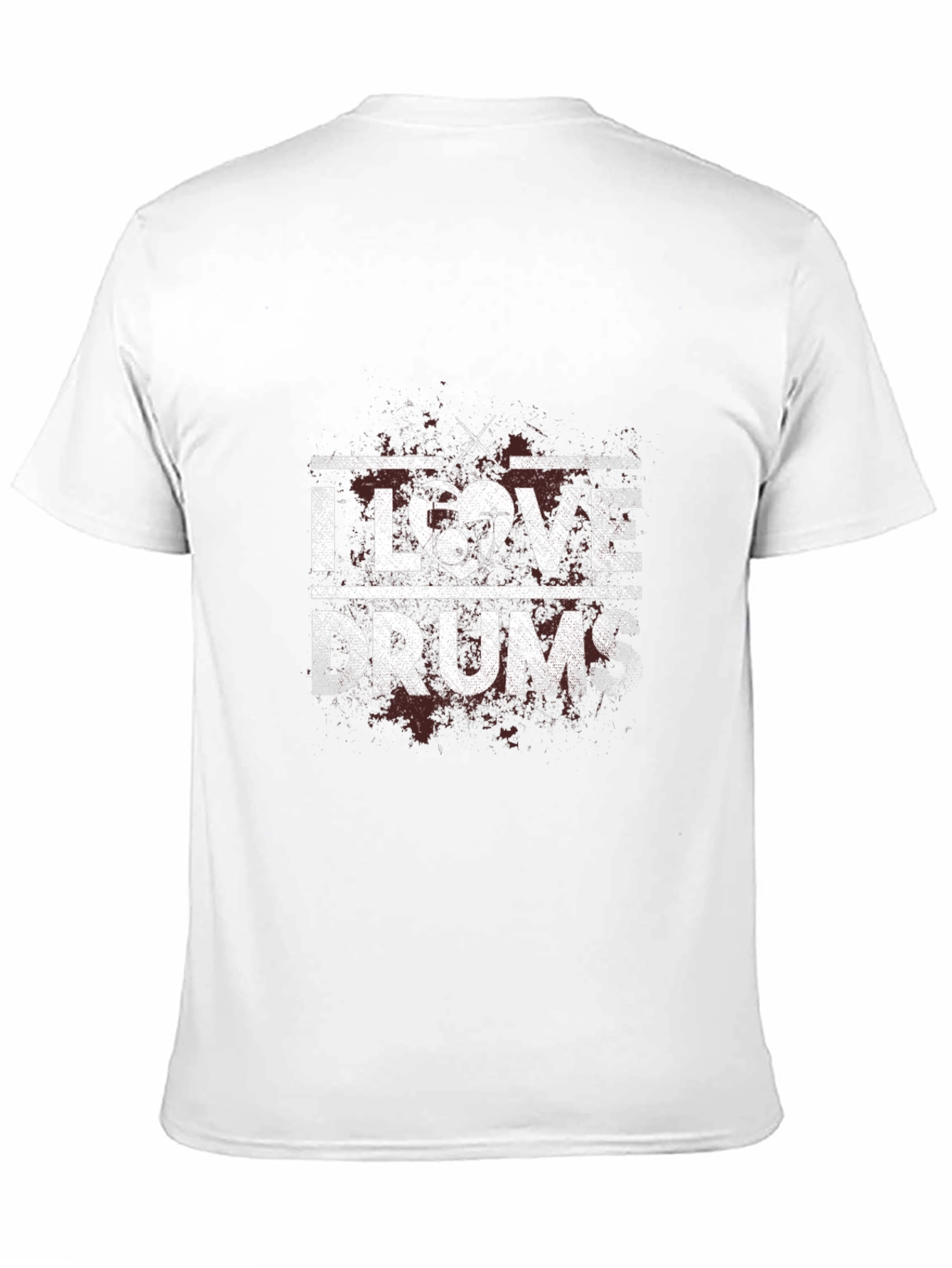 I Love Drums Graphic Tee - Black Cotton T-Shirt