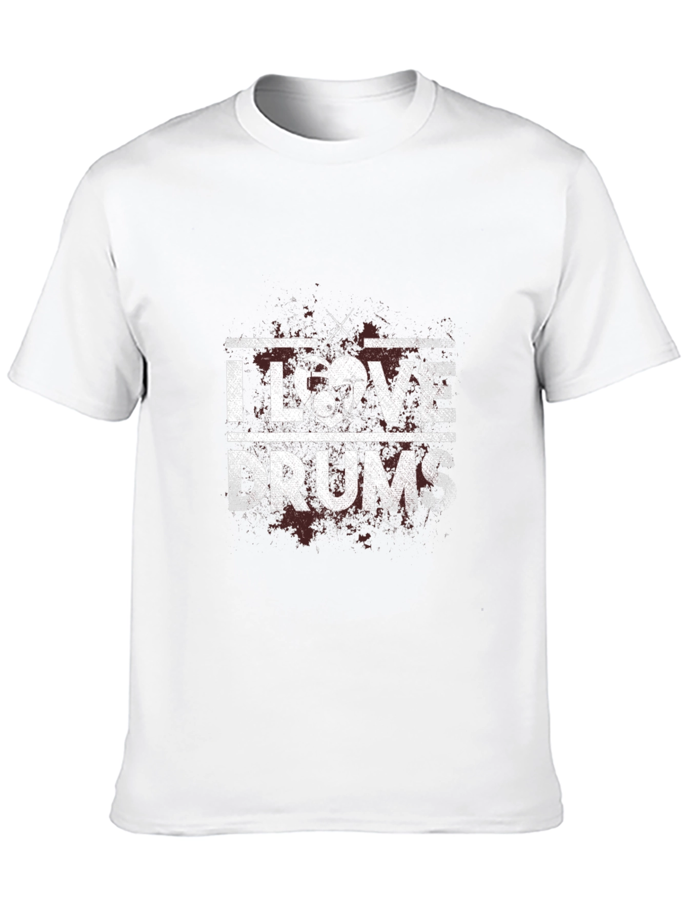 I Love Drums Graphic Tee - Black Cotton T-Shirt