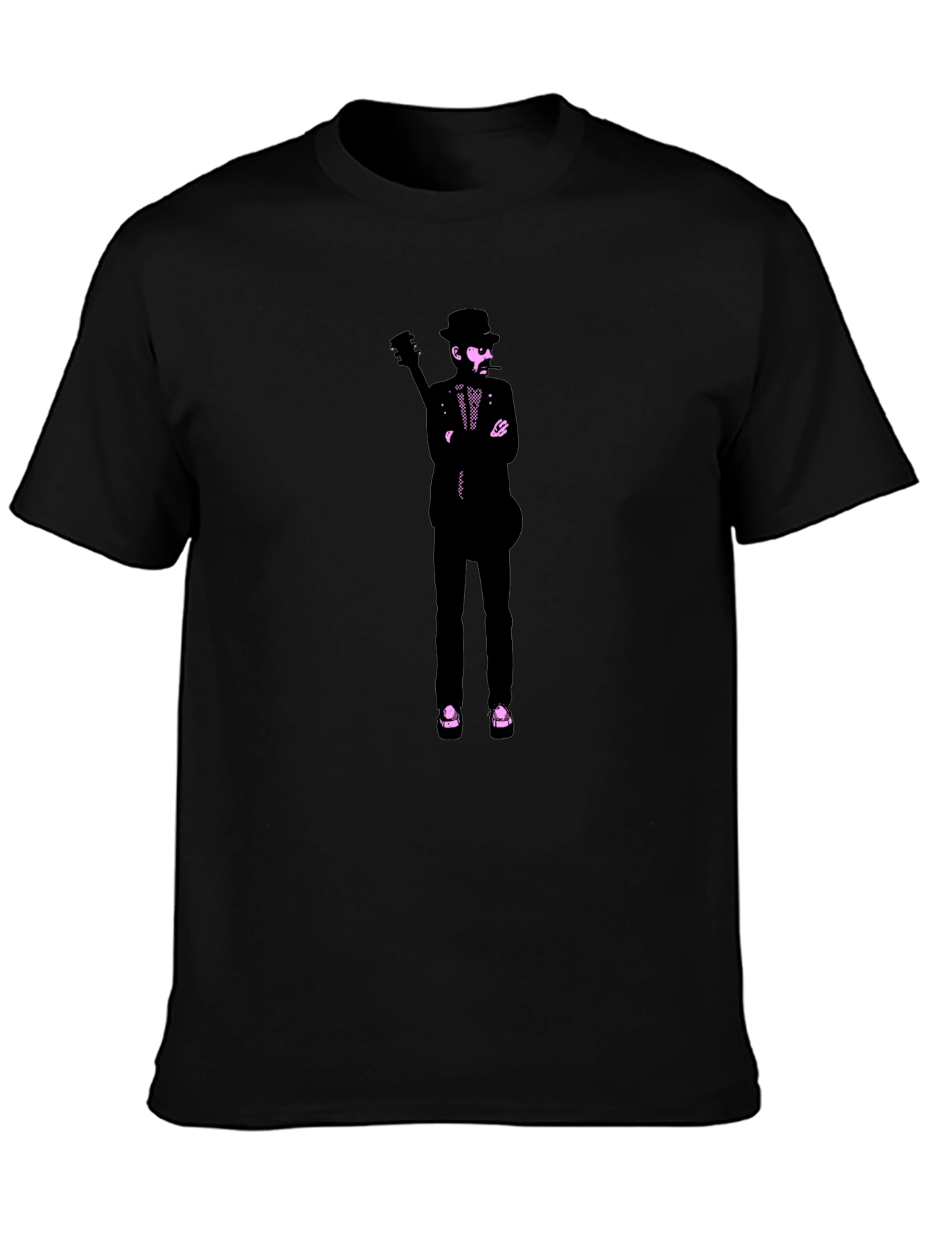 Stylish Graphic Print T-Shirt - Musician Design