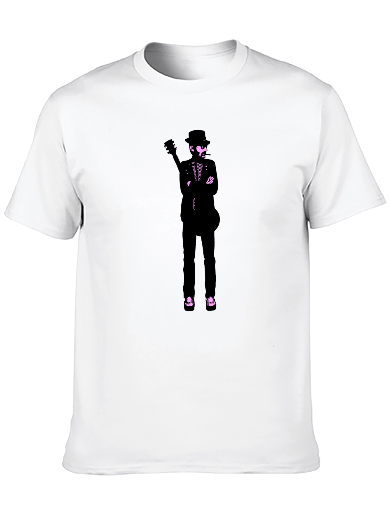 Stylish Graphic Print T-Shirt - Musician Design