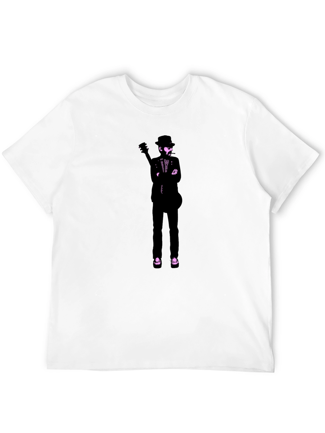 Stylish Graphic Print T-Shirt - Musician Design