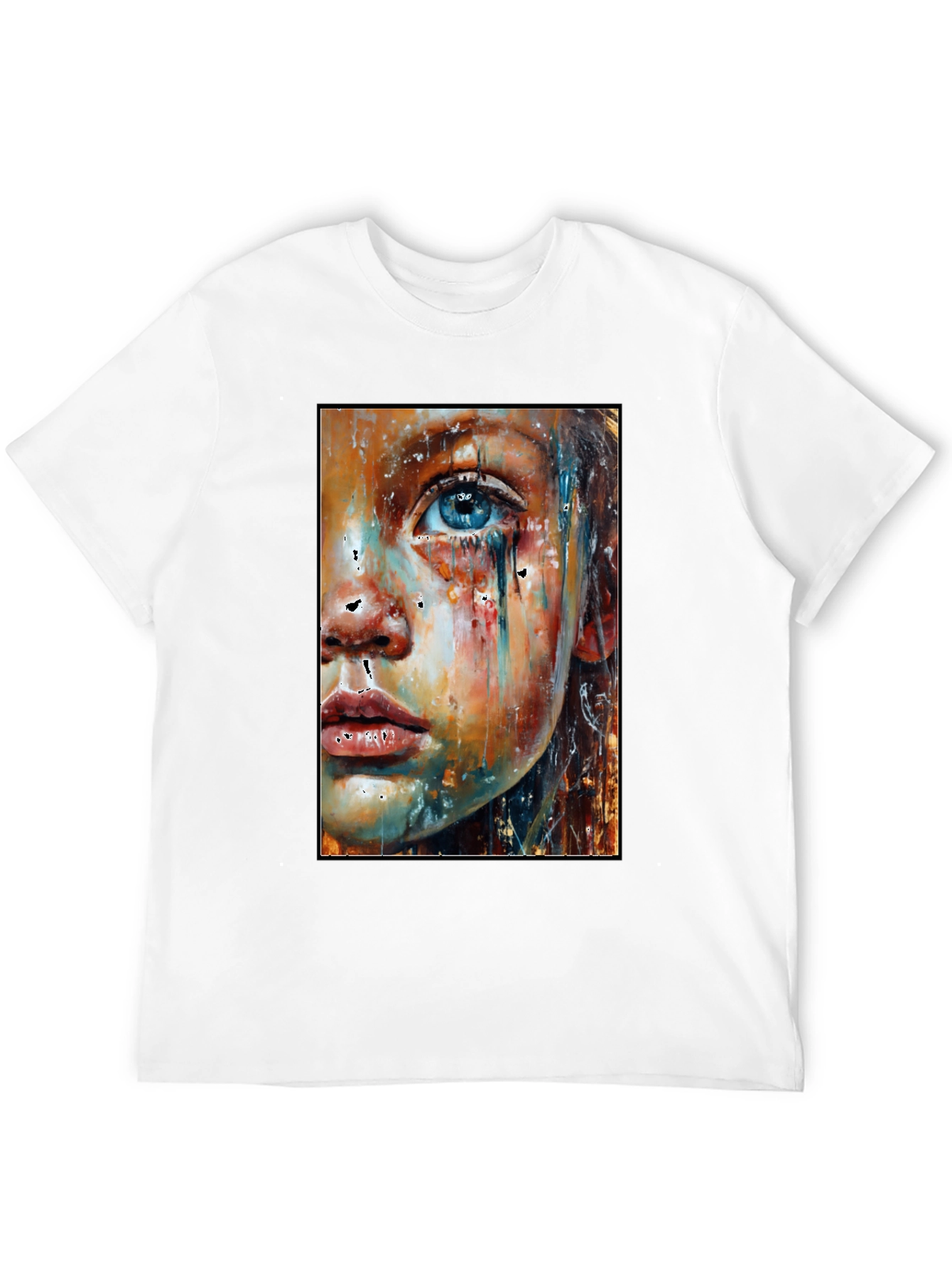 Abstract Face Art T-Shirt - Expressive Unisex Tee