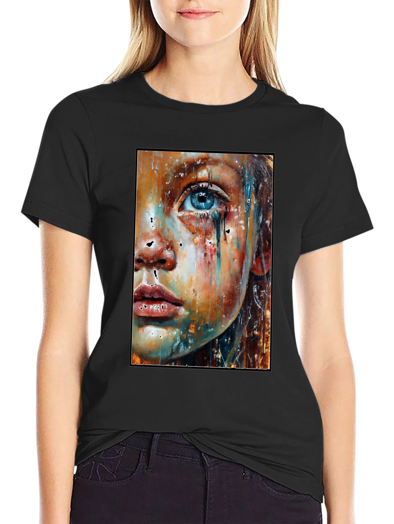 Abstract Face Art T-Shirt - Expressive Unisex Tee