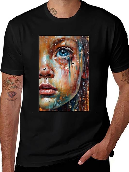 Abstract Face Art T-Shirt - Expressive Unisex Tee