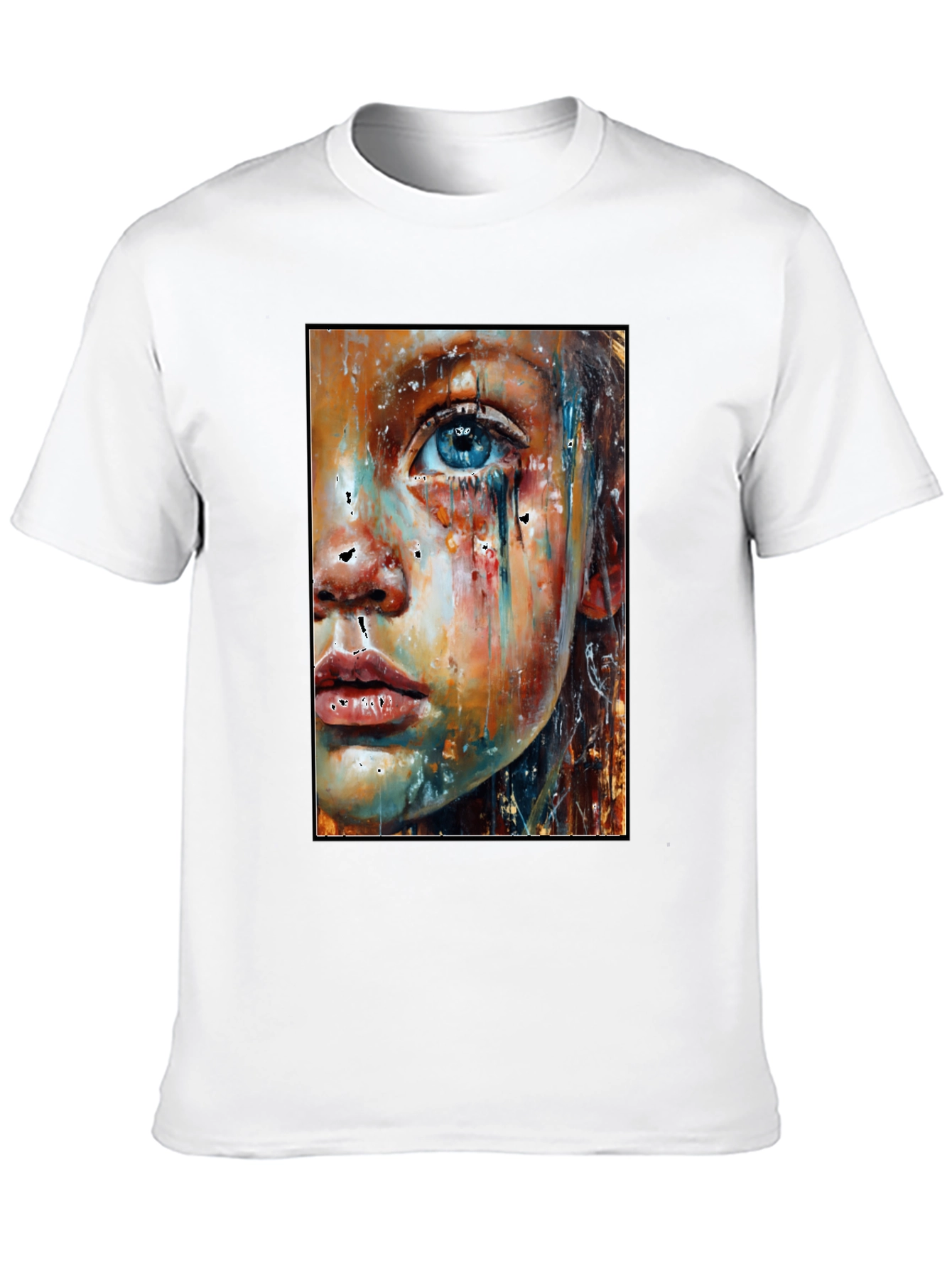 Abstract Face Art T-Shirt - Expressive Unisex Tee