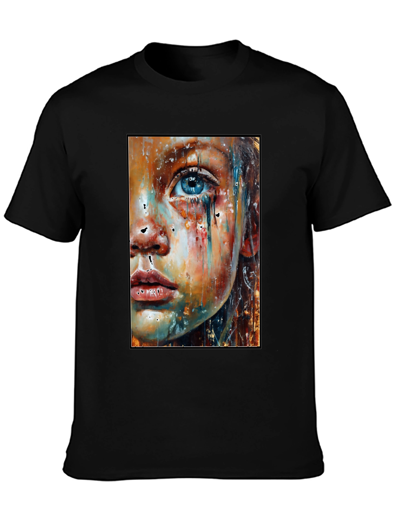 Abstract Face Art T-Shirt - Expressive Unisex Tee