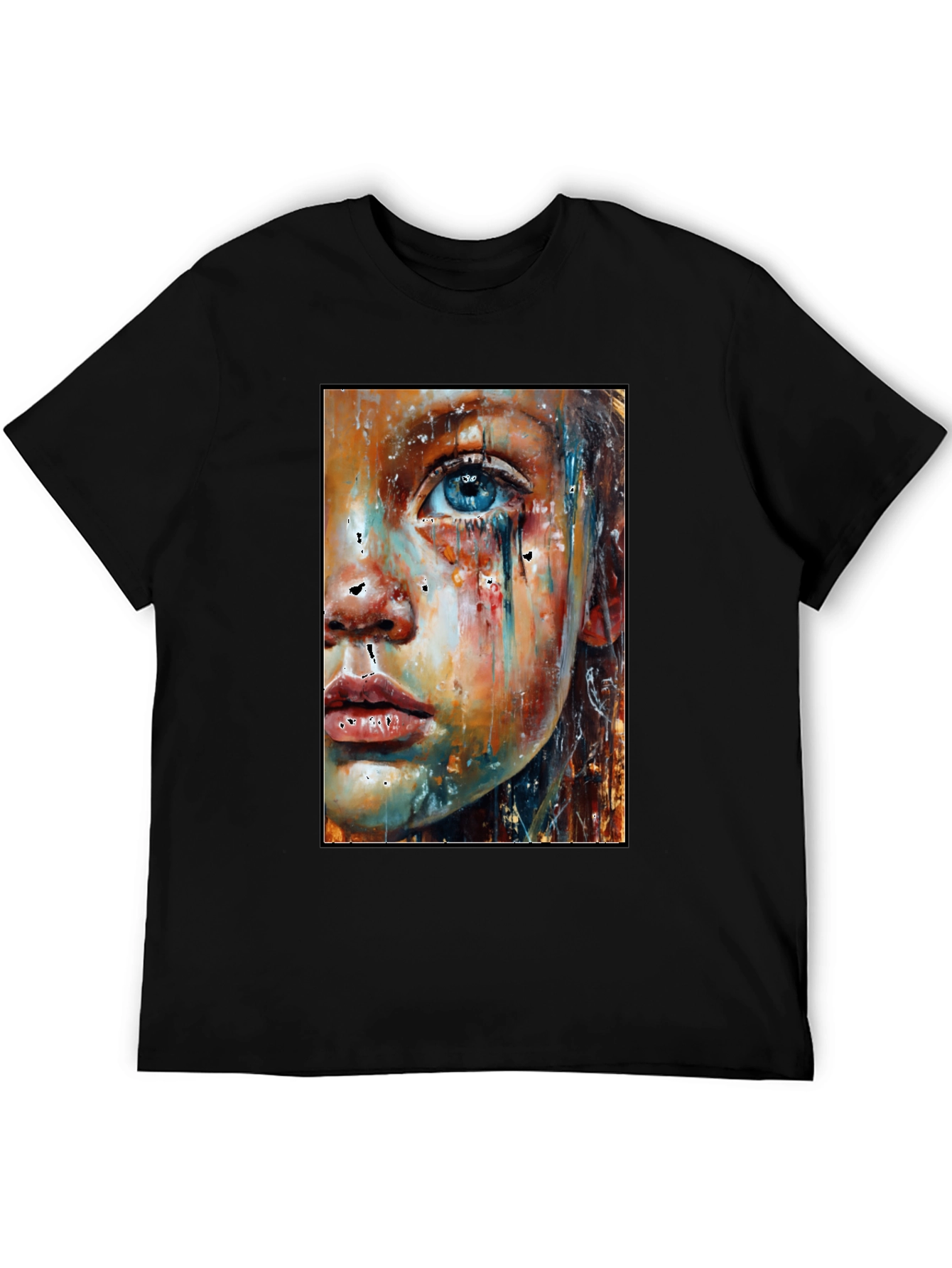 Abstract Face Art T-Shirt - Expressive Unisex Tee