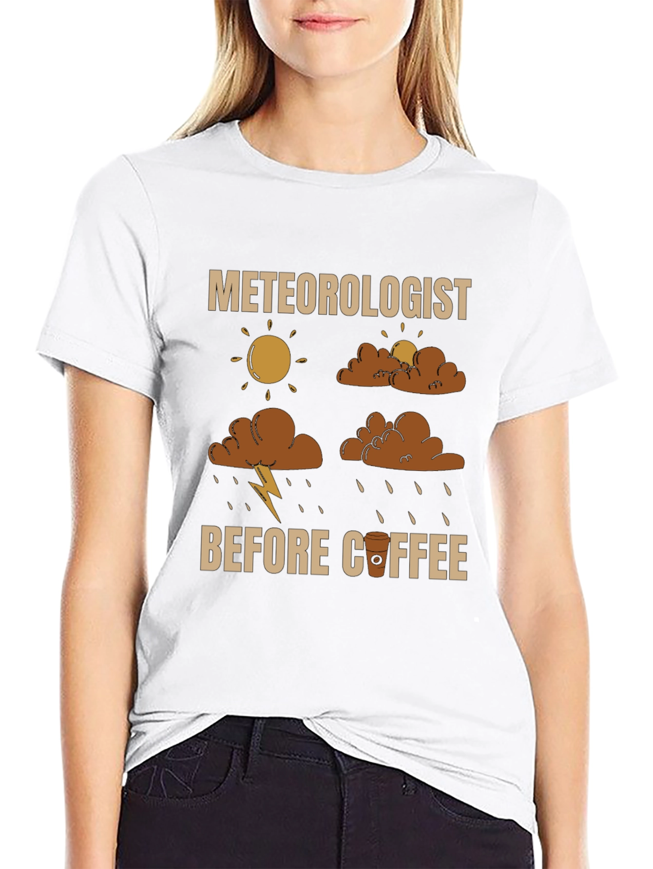 Meteorologist Before Coffee Graphic T-Shirt
