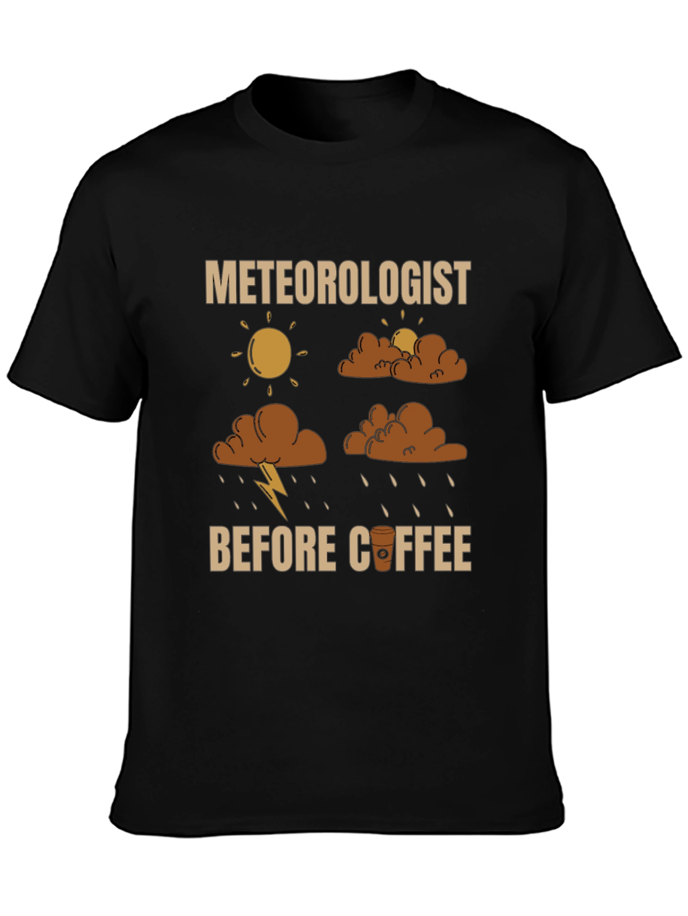 Meteorologist Before Coffee Graphic T-Shirt