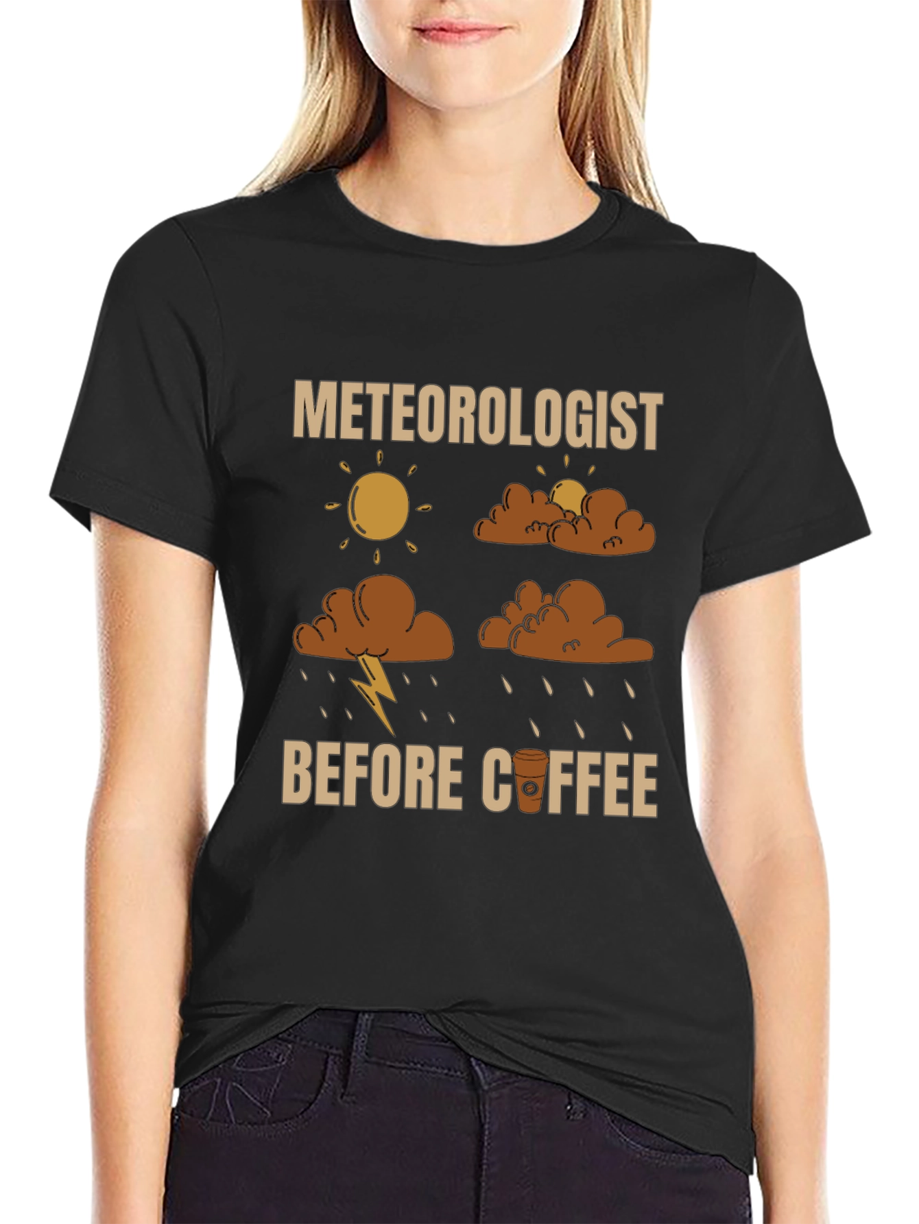 Meteorologist Before Coffee Graphic T-Shirt