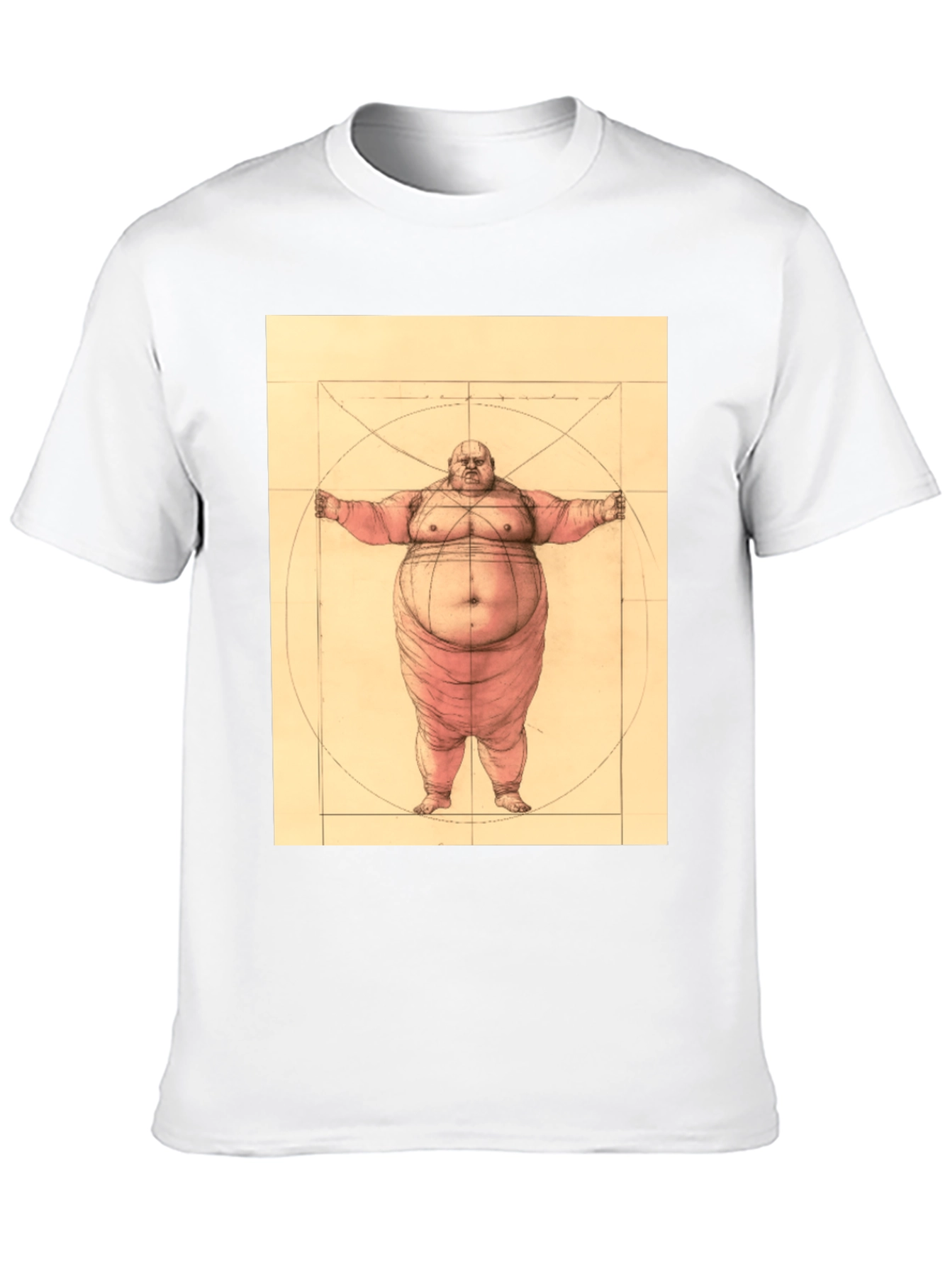 Vitruvian Man Parody T-Shirt - Funny Graphic Tee