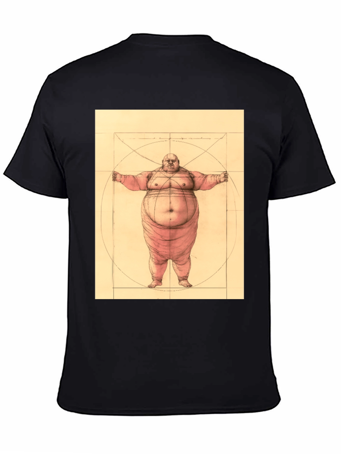 Vitruvian Man Parody T-Shirt - Funny Graphic Tee
