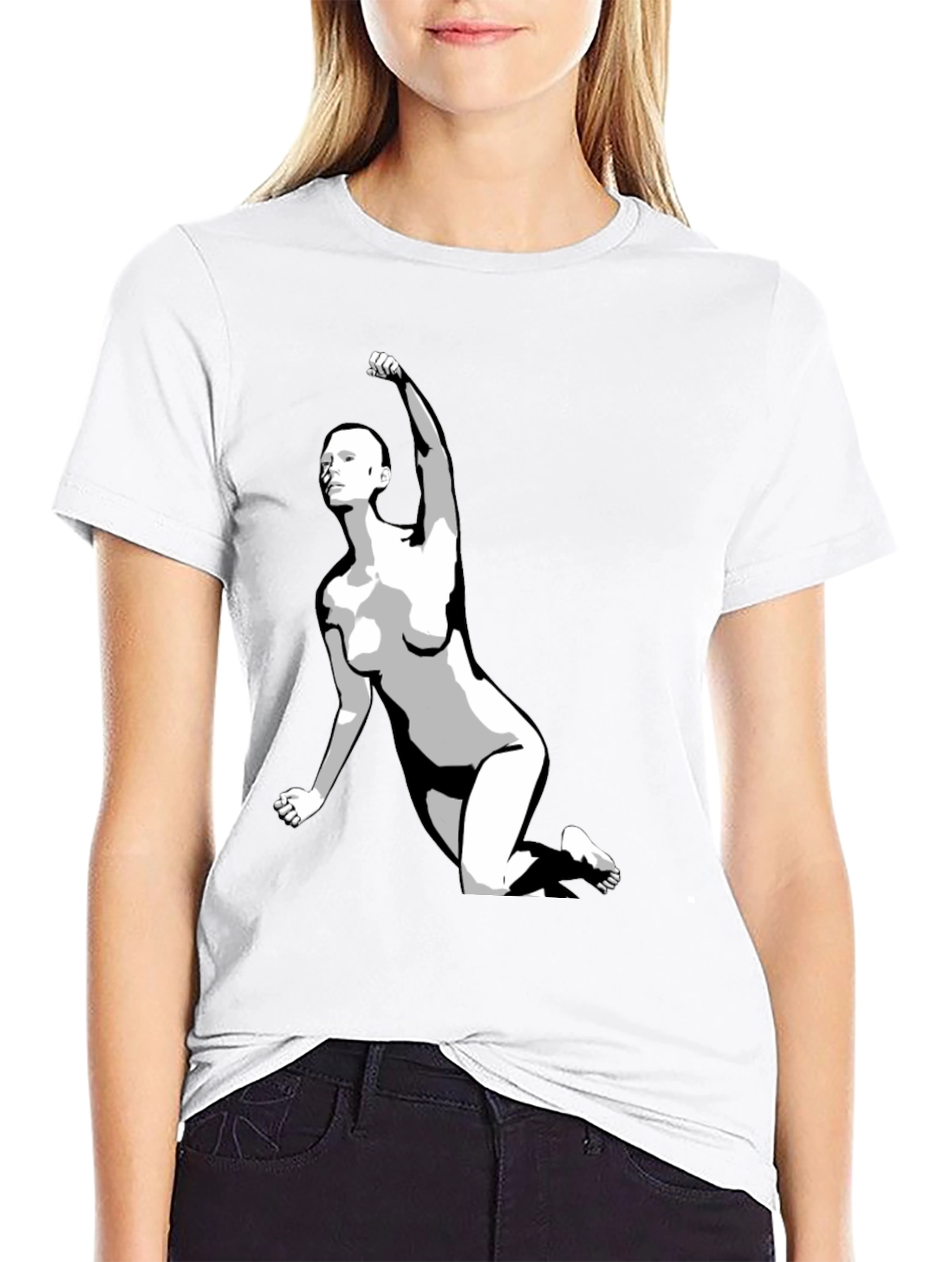 Bold Graphic Tee - Empowered Figure Design