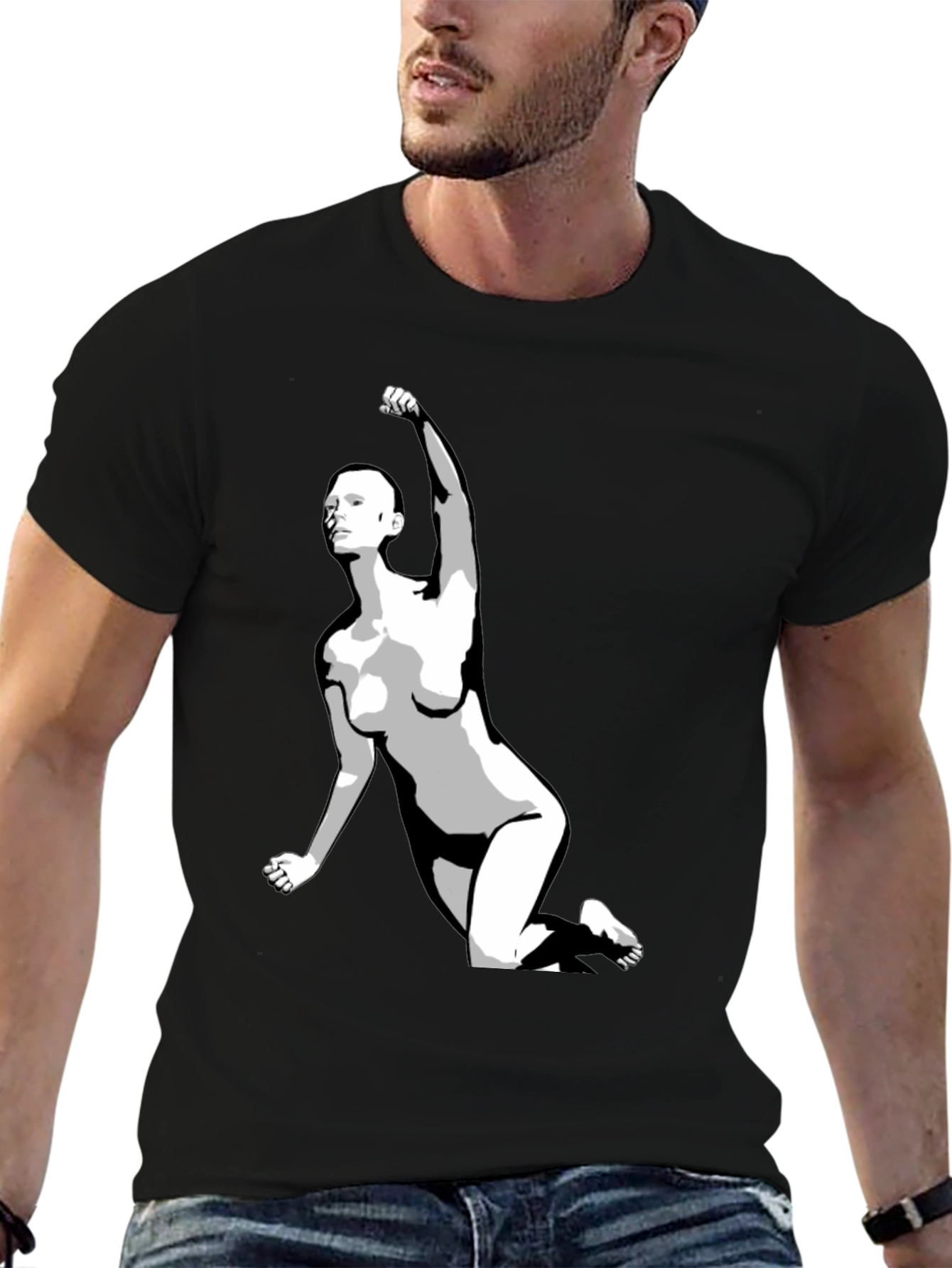 Bold Graphic Tee - Empowered Figure Design