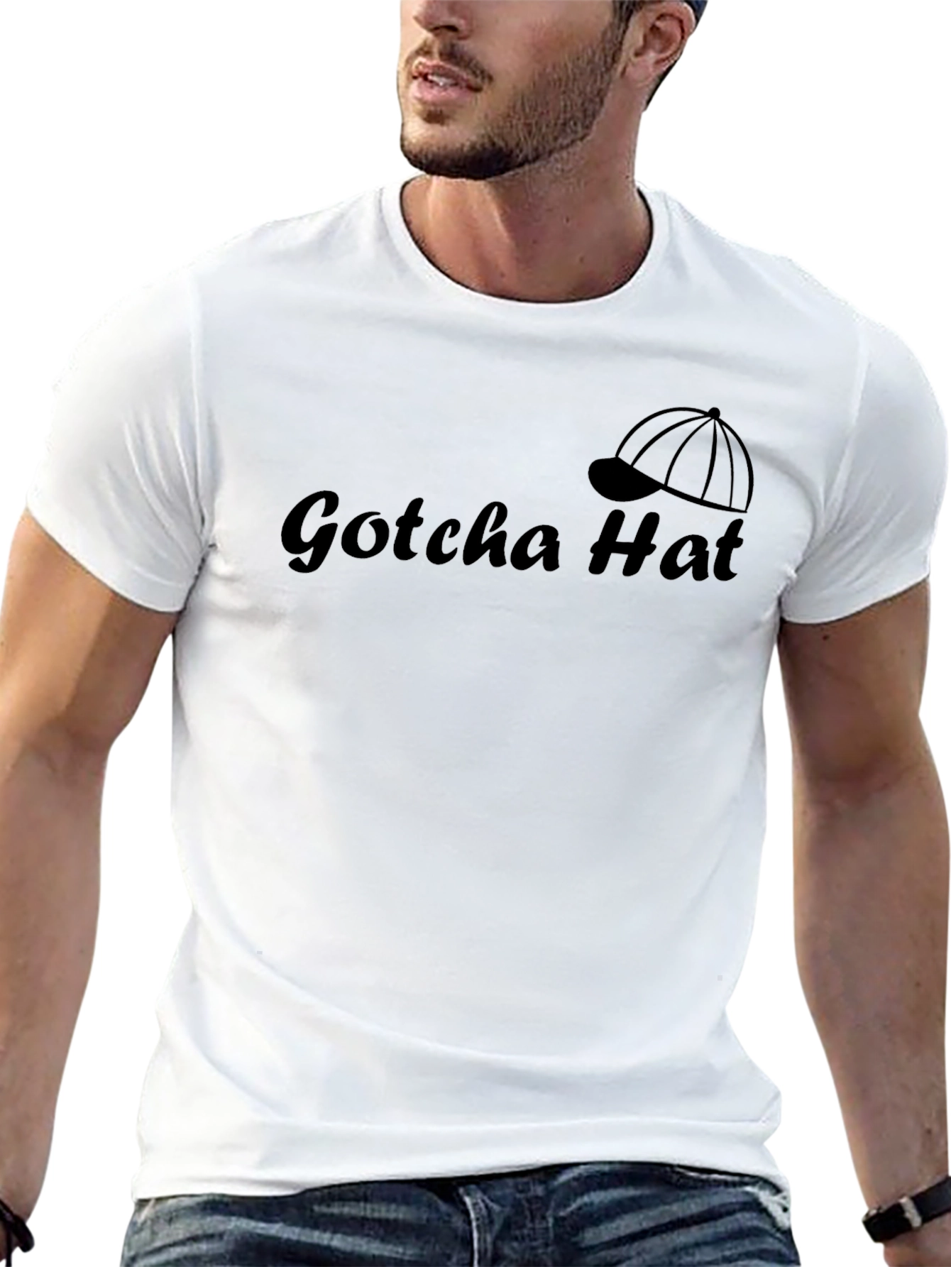 Gotcha Hat Graphic T-Shirt - Stylish Casual Wear