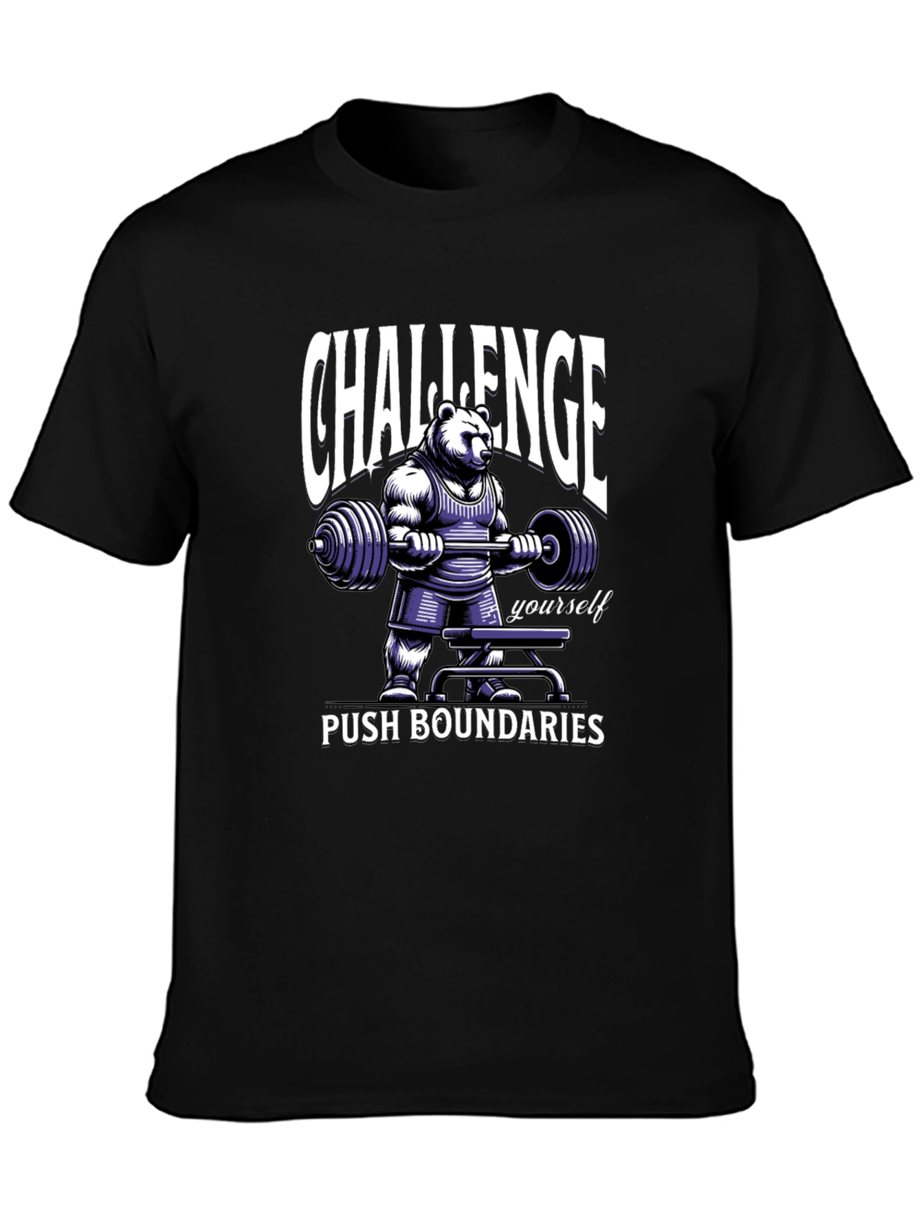 Challenge Yourself Bear Graphic T-Shirt