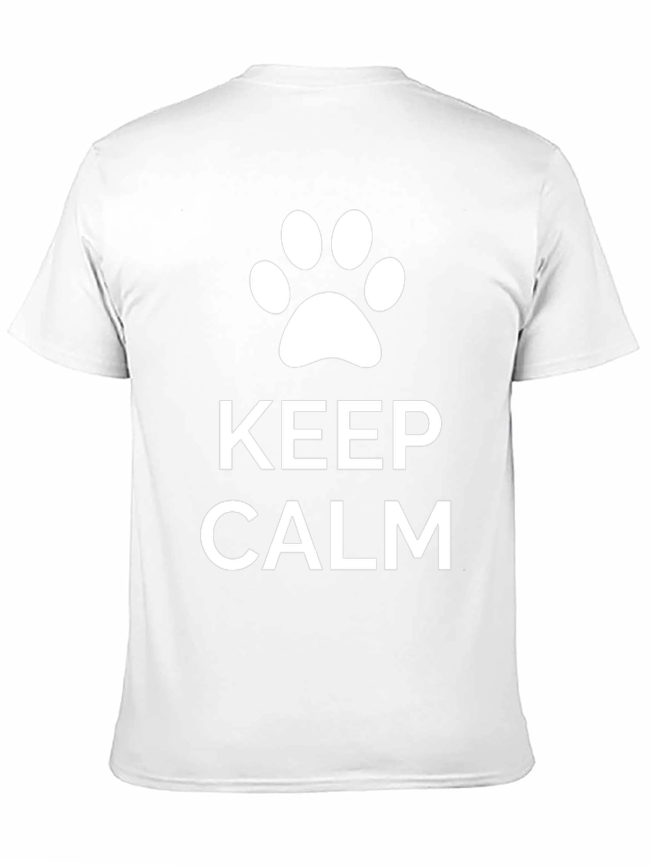 Keep Calm Dog Paw T-Shirt - Black Cotton Blend